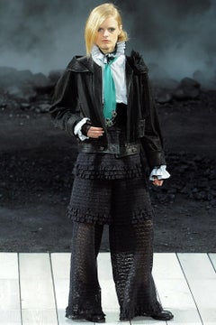 Chanel 12K$ New Black Leather Jacket 48 FR