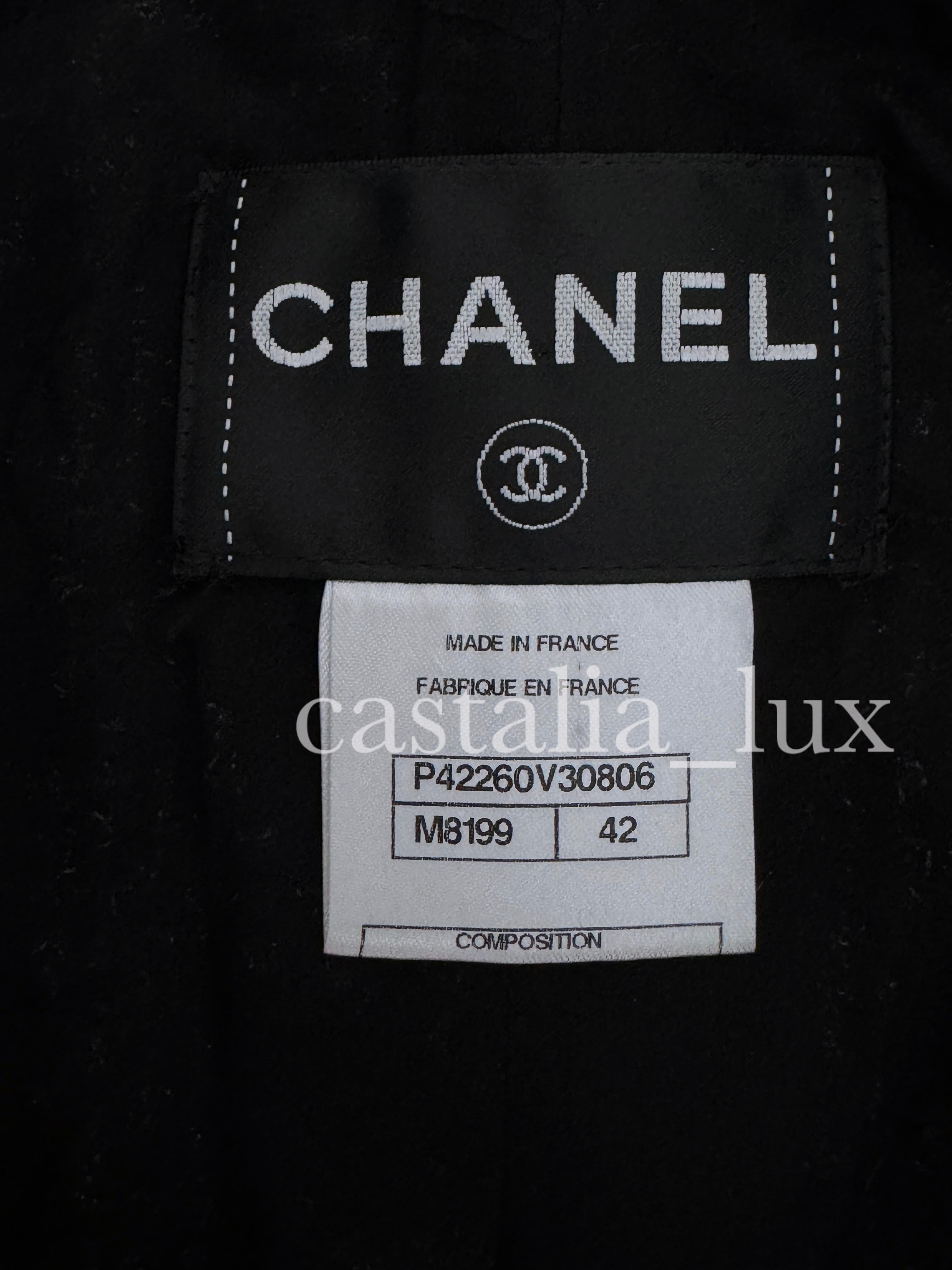 Chanel 12K$ New CC Jewel Buttons Black Tweed Jacket and Skirt Set For Sale 15