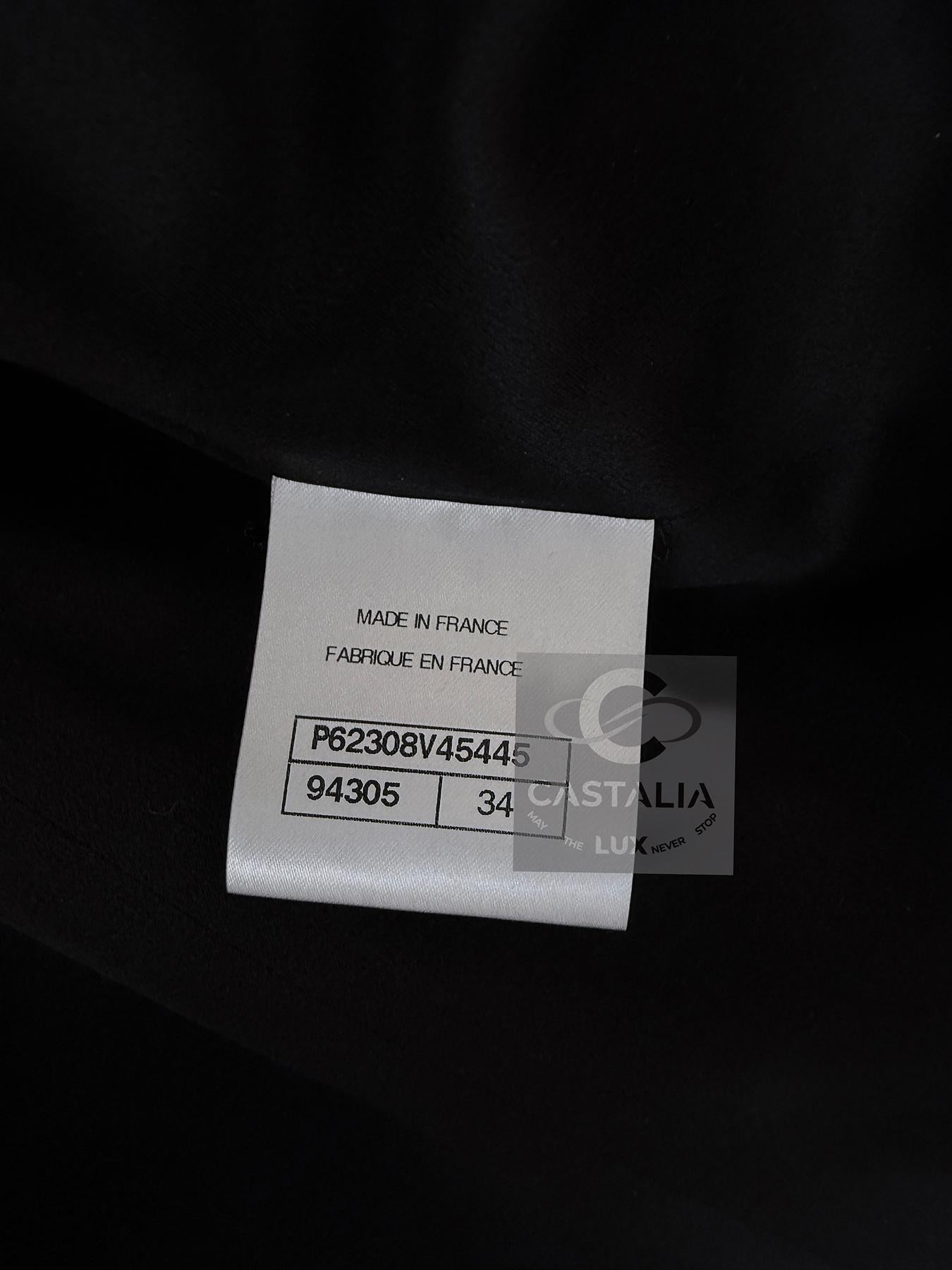 Chanel 12K$ New Sequinned Black Tweed Jacket 34 FR 14