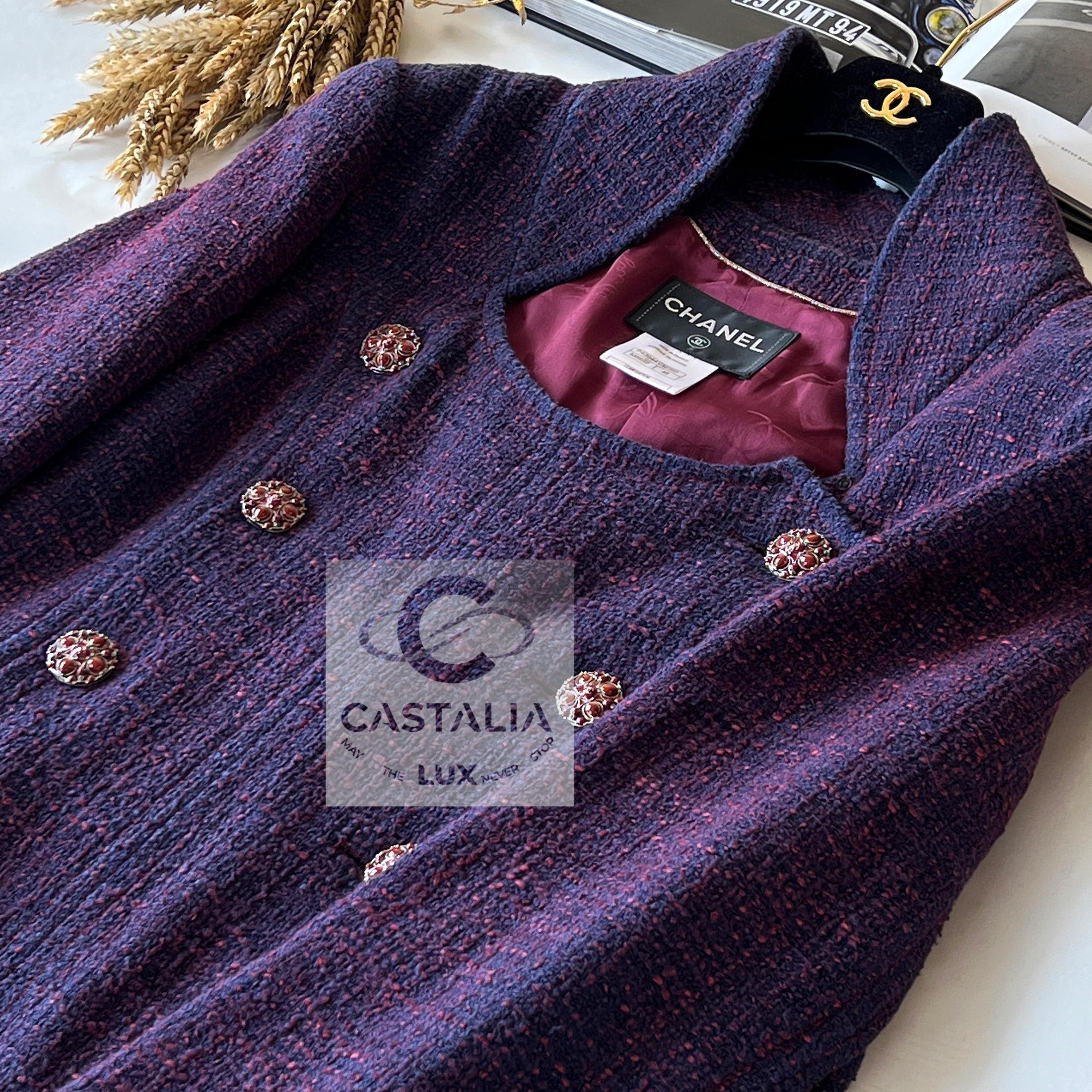 Chanel 12K$ Paris / Bombay Runway Tweed Coat 48 FR en vente 5