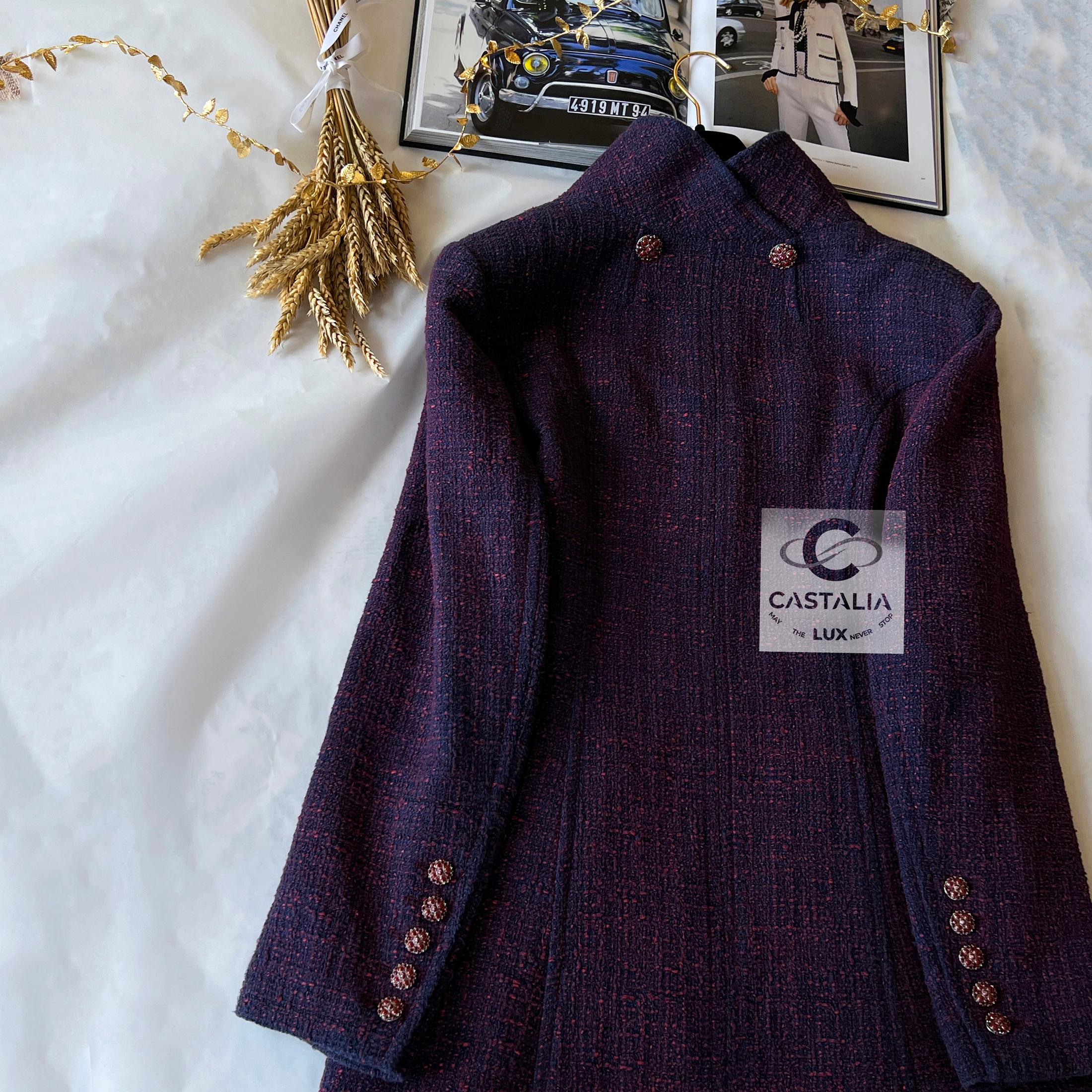 Chanel 12K$ Paris / Bombay Runway Tweed Coat 48 FR en vente 9