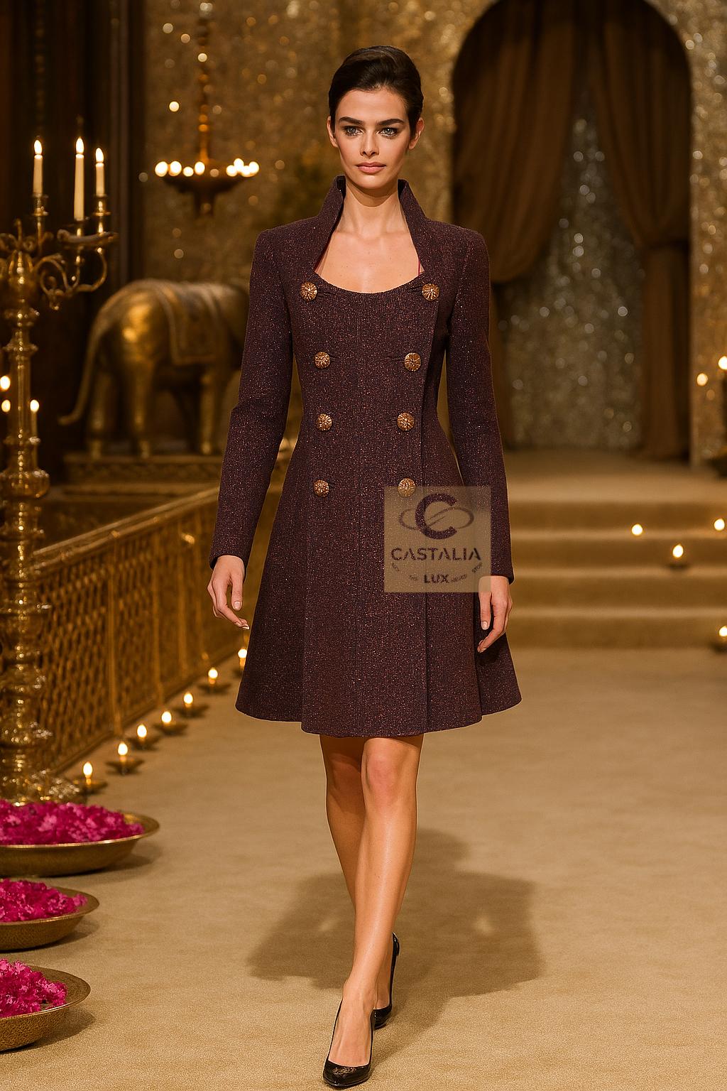 Chanel 12K$ Paris / Bombay Runway Tweed Coat 48 FR For Sale 3