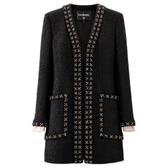 CHANEL 12K$ Paris / Cosmopolite Iconic Black Tweed Jacket 44 FR