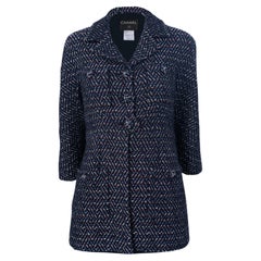 Chanel 12K$ Paris / Monaco Embroidered Black Tweed Jacket 34 FR