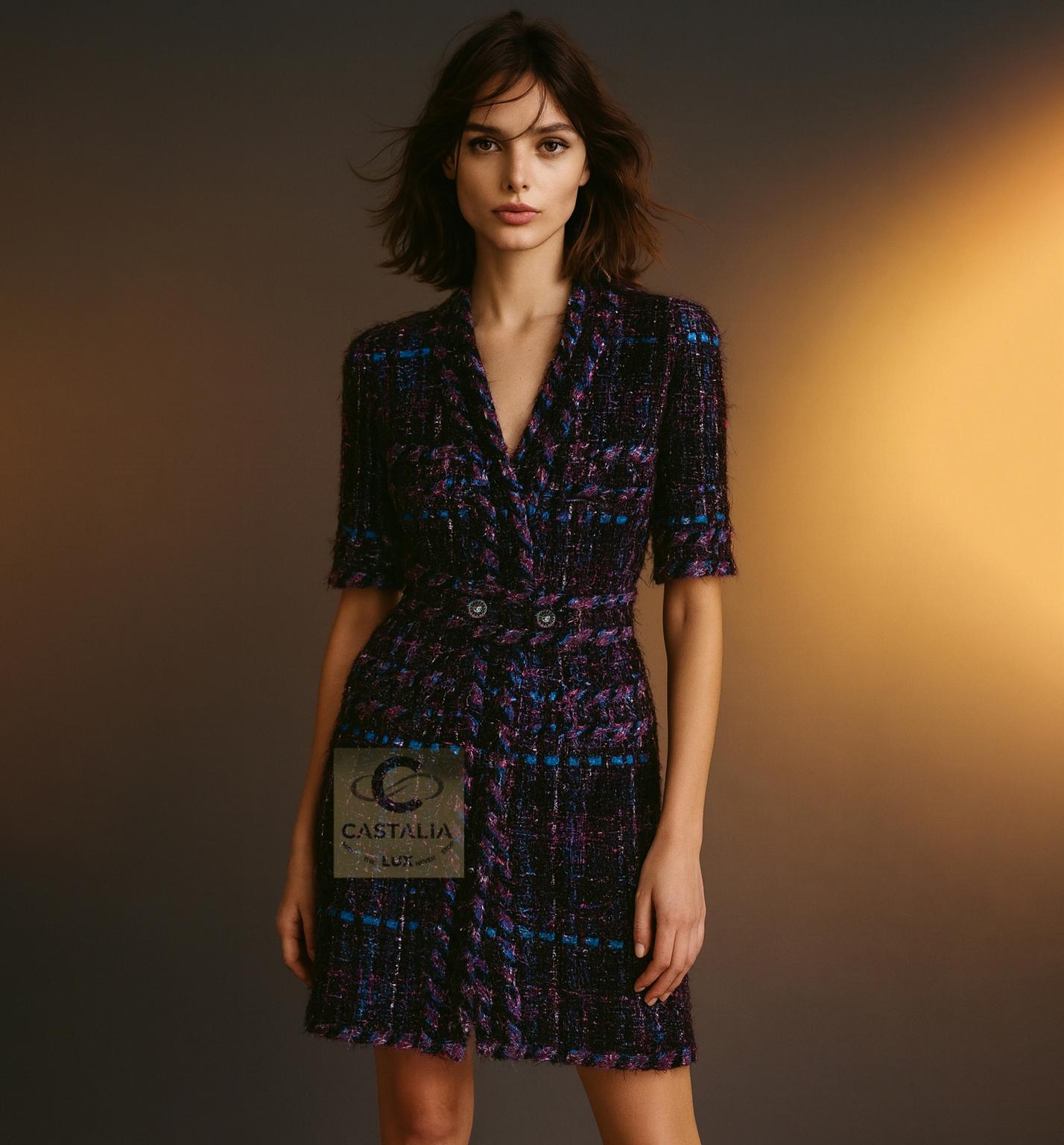 CHANEL 12K$ París / Mónaco Chaqueta de tweed Lesage con cinturón 40 FR en venta 5