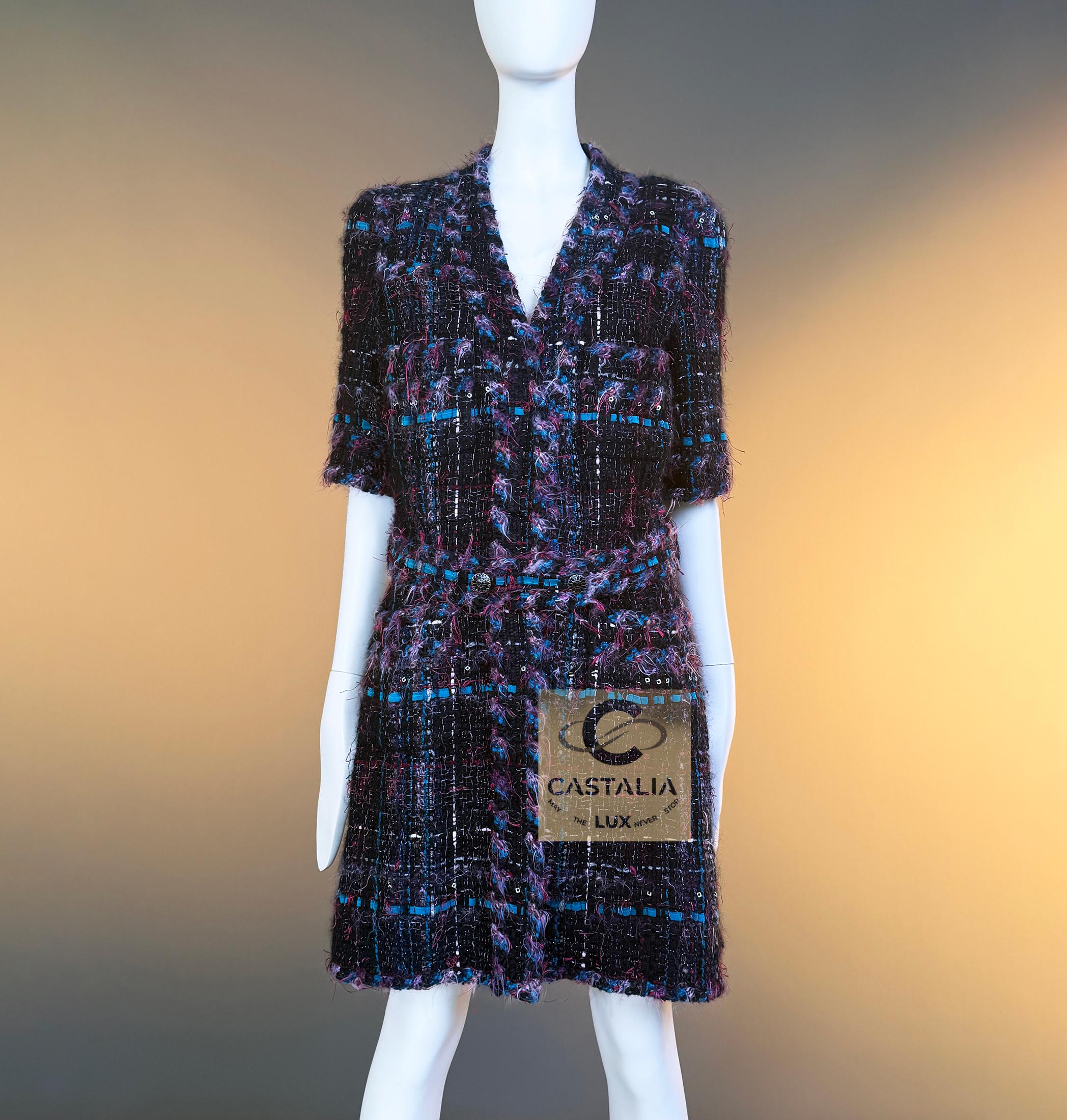 CHANEL 12K$ París / Mónaco Chaqueta de tweed Lesage con cinturón 40 FR en venta 6