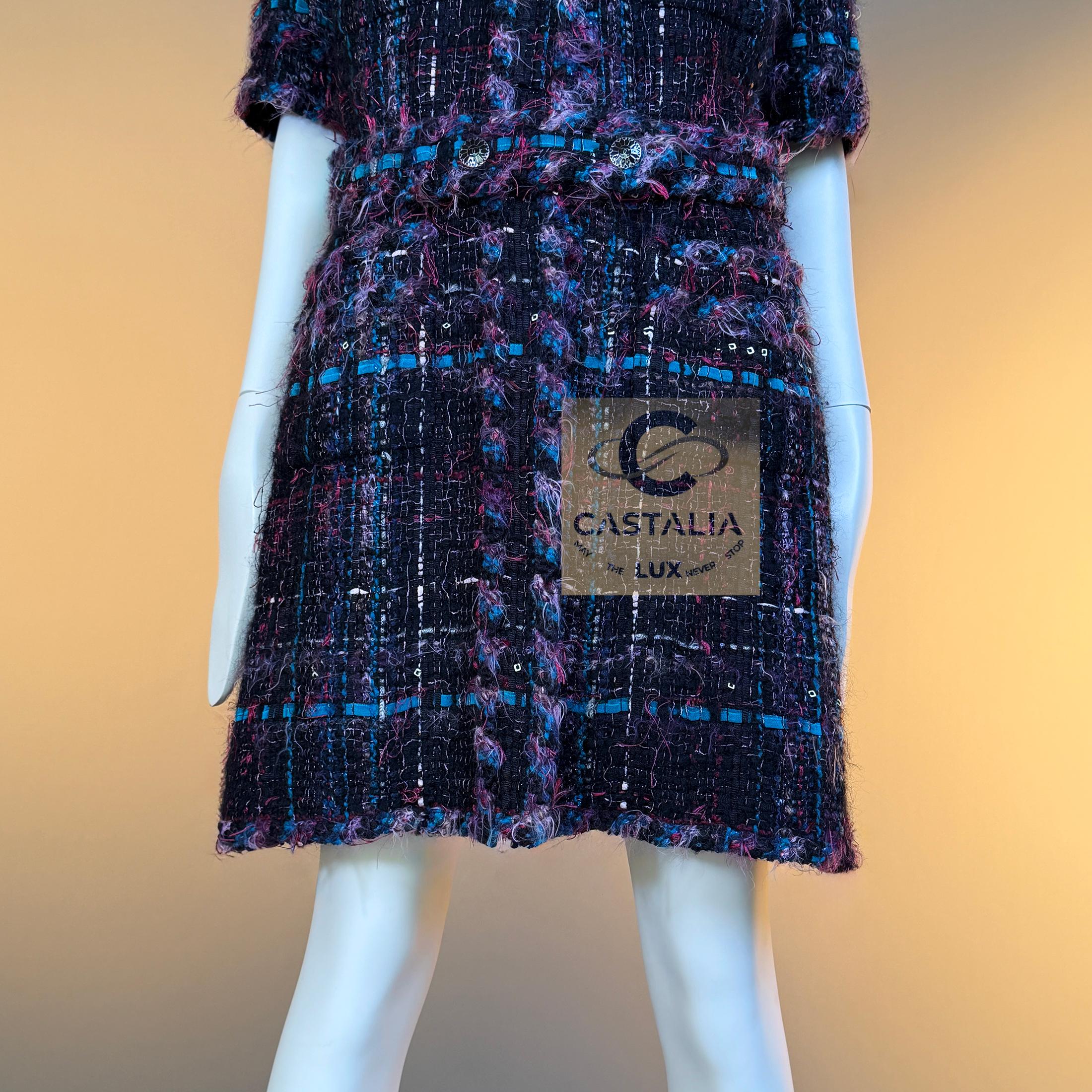 CHANEL 12K$ París / Mónaco Chaqueta de tweed Lesage con cinturón 40 FR en venta 9