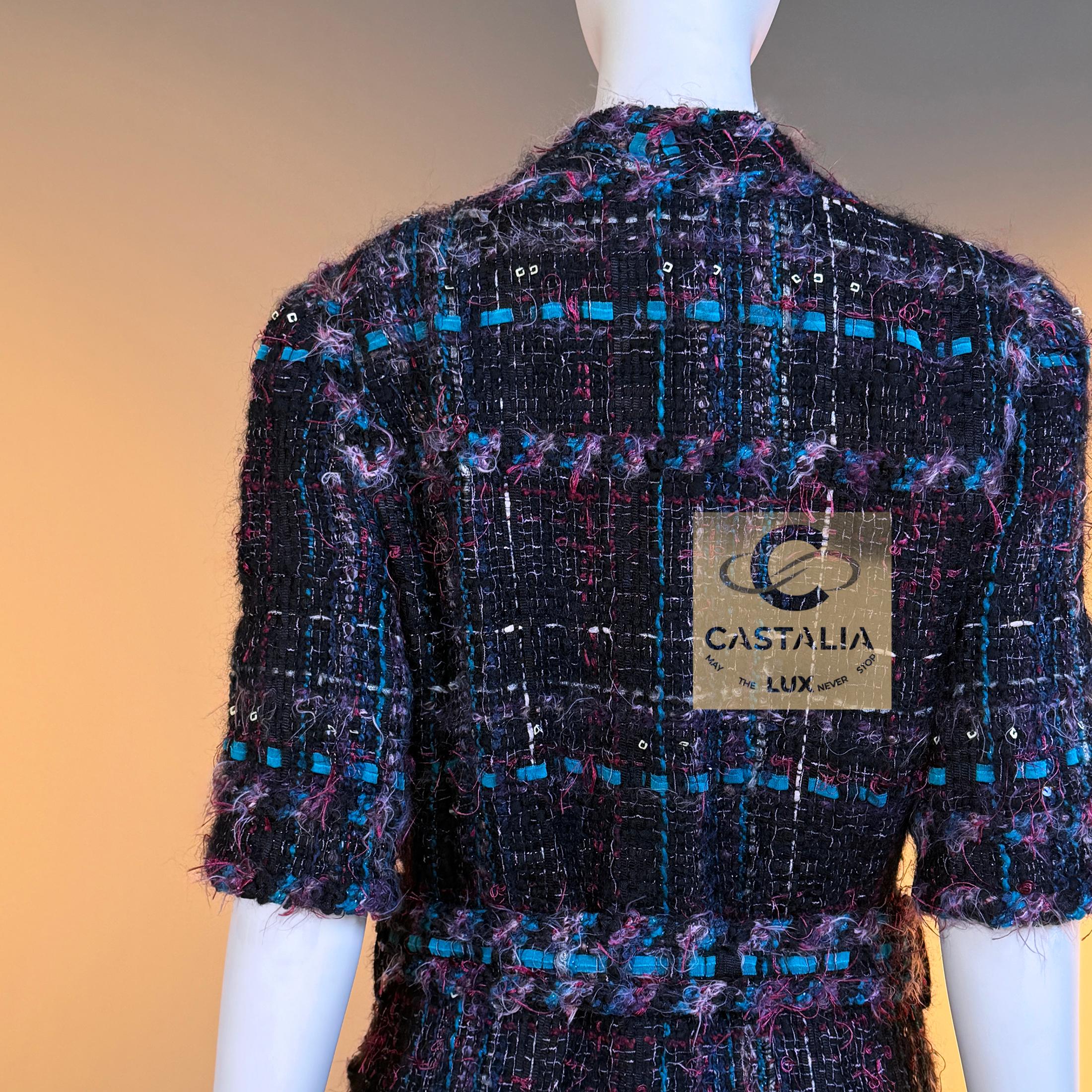 CHANEL 12K$ París / Mónaco Chaqueta de tweed Lesage con cinturón 40 FR en venta 10