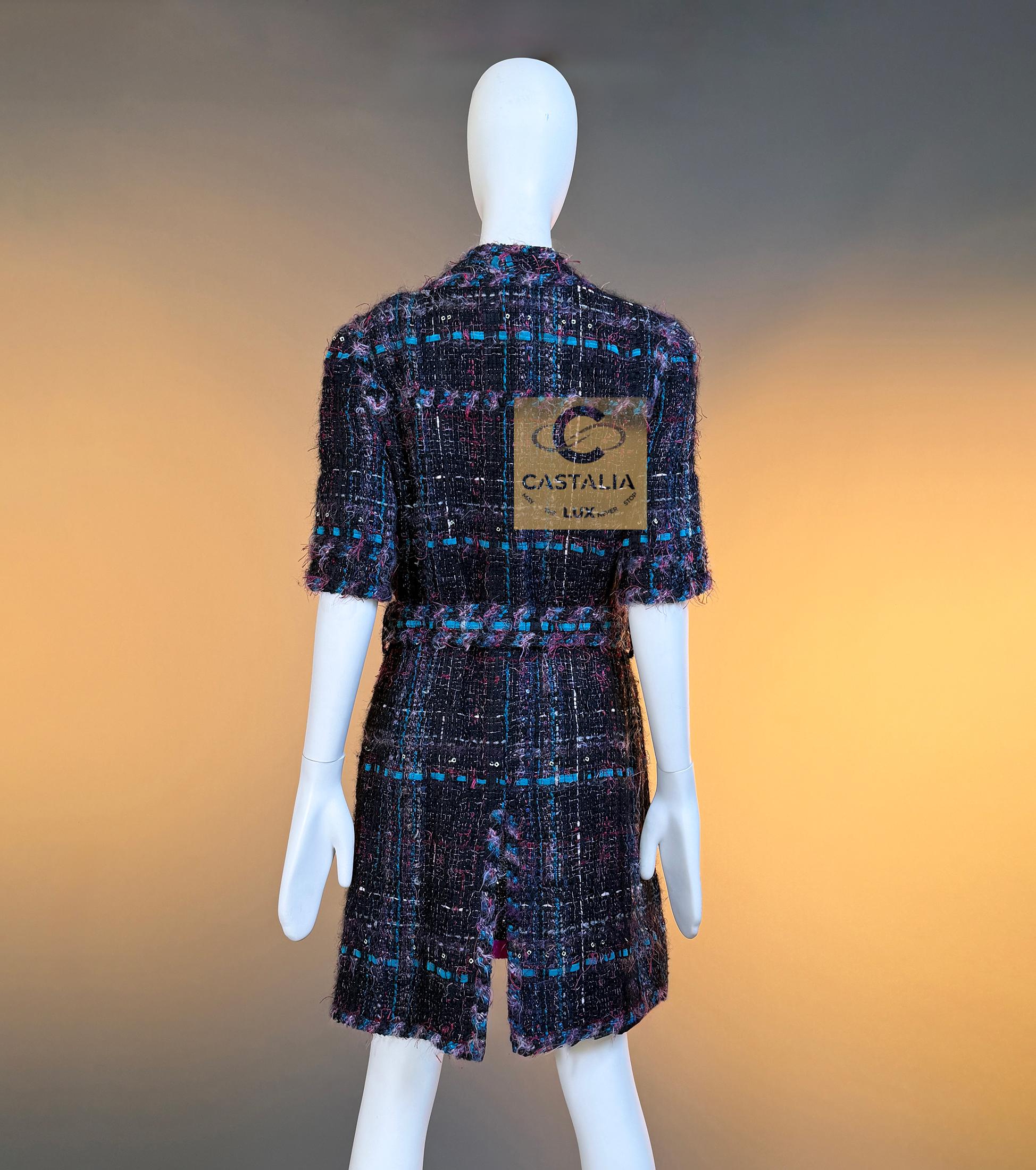 CHANEL 12K$ París / Mónaco Chaqueta de tweed Lesage con cinturón 40 FR en venta 11