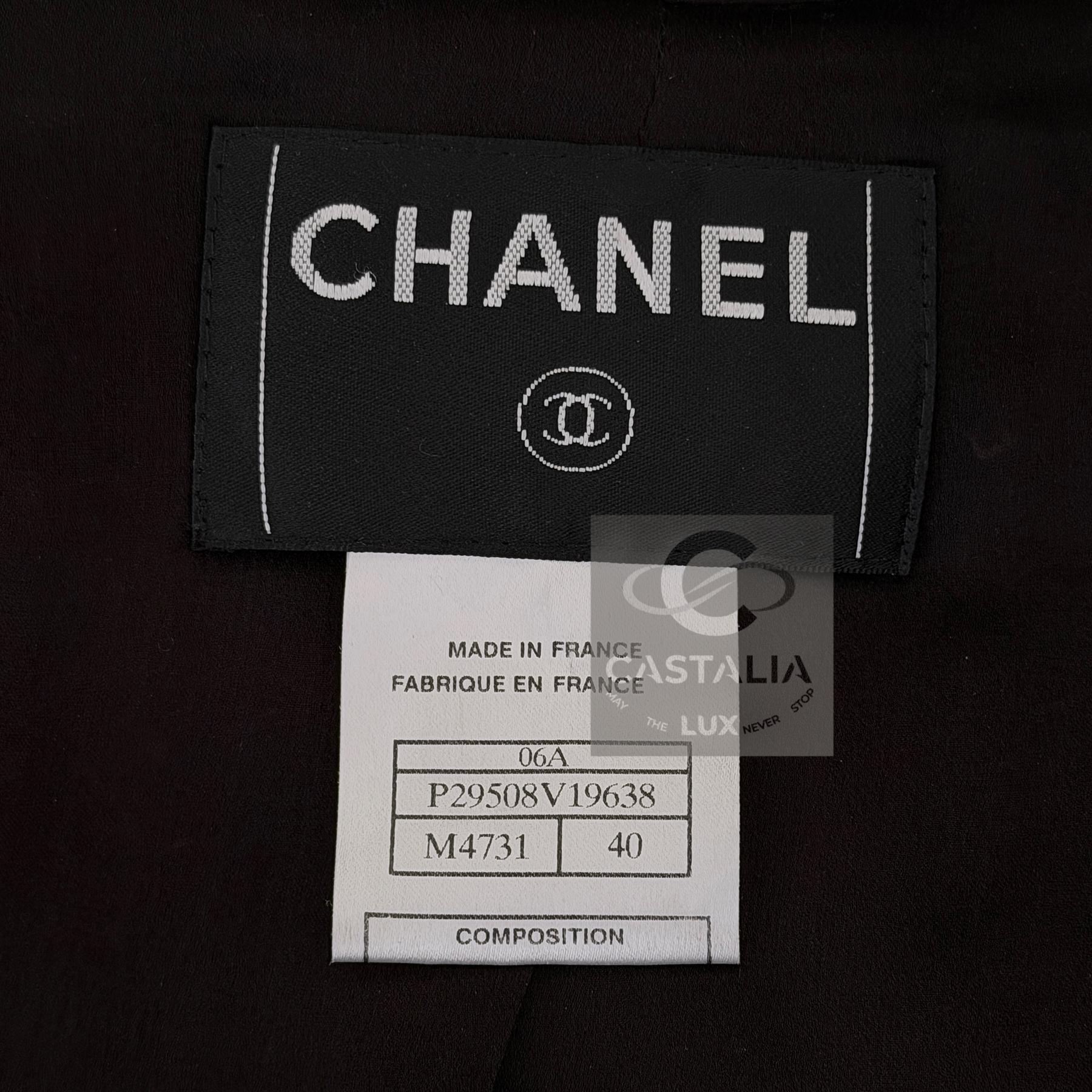 CHANEL 12K$ París / Mónaco Chaqueta de tweed Lesage con cinturón 40 FR en venta 12