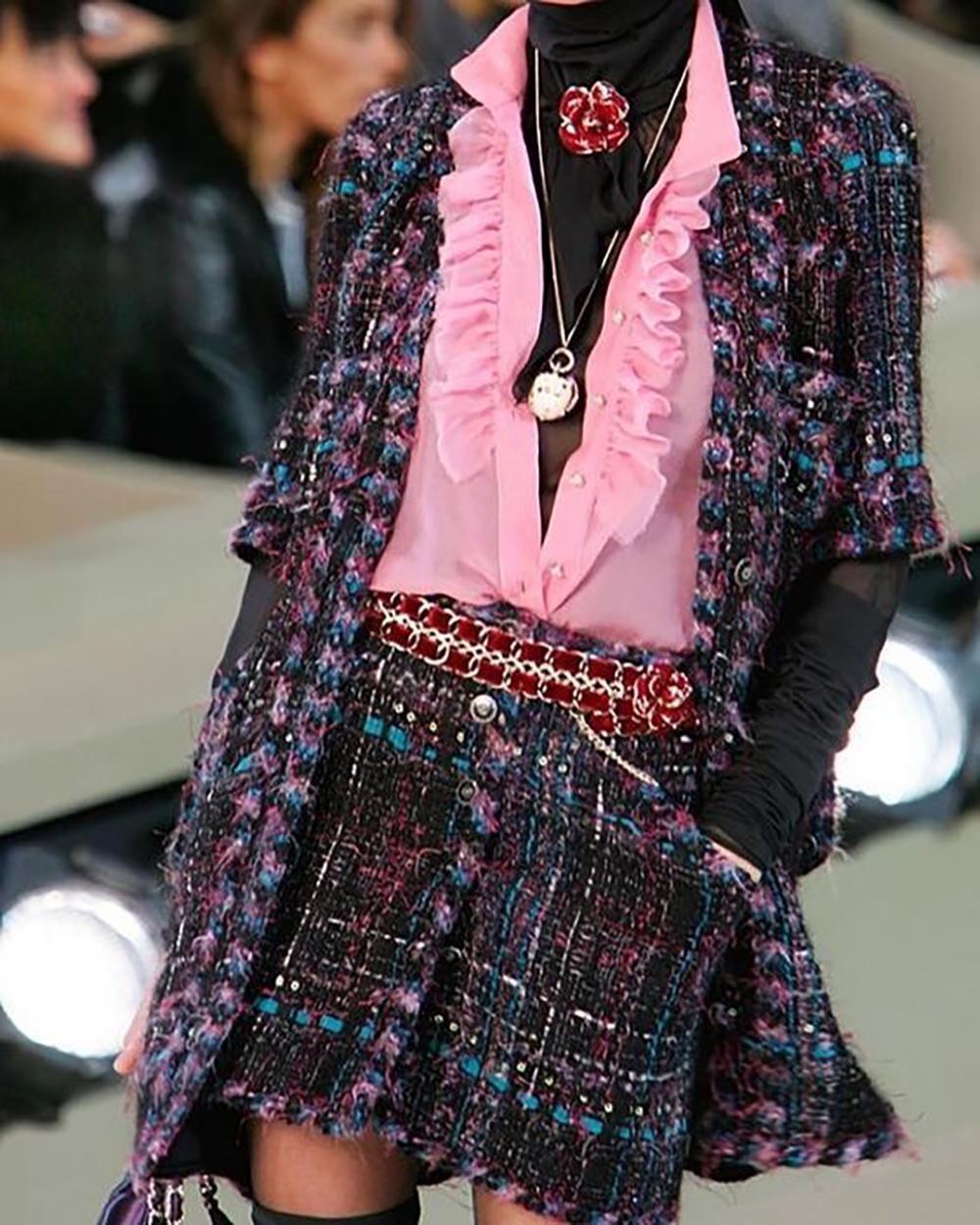 Femenino o masculino CHANEL 12K$ París / Mónaco Chaqueta de tweed Lesage con cinturón 40 FR en venta