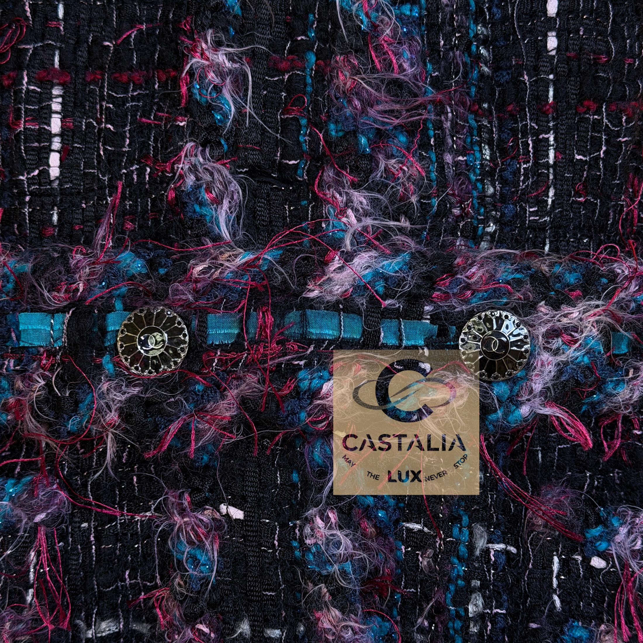 CHANEL 12K$ París / Mónaco Chaqueta de tweed Lesage con cinturón 40 FR en venta 4