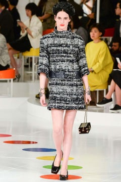 CHANEL 12K$ Paris / Seoul Black Ribbon Tweed Jacket 40 FR