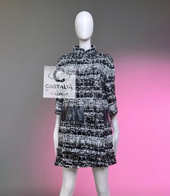 CHANEL 12K$ Paris / Seoul Black Ribbon Tweed Jacket 40 FR