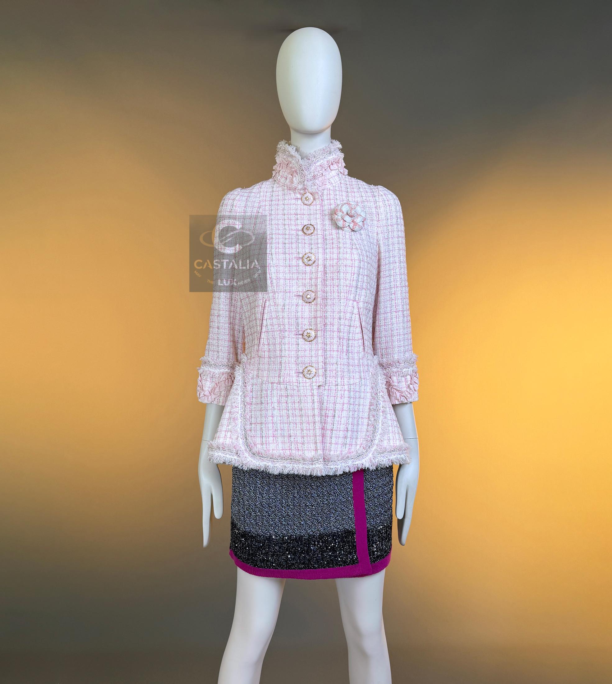 CHANEL 12K$ Paris / Versailles Barock Style Tweed Jacke 36 FR im Angebot 8