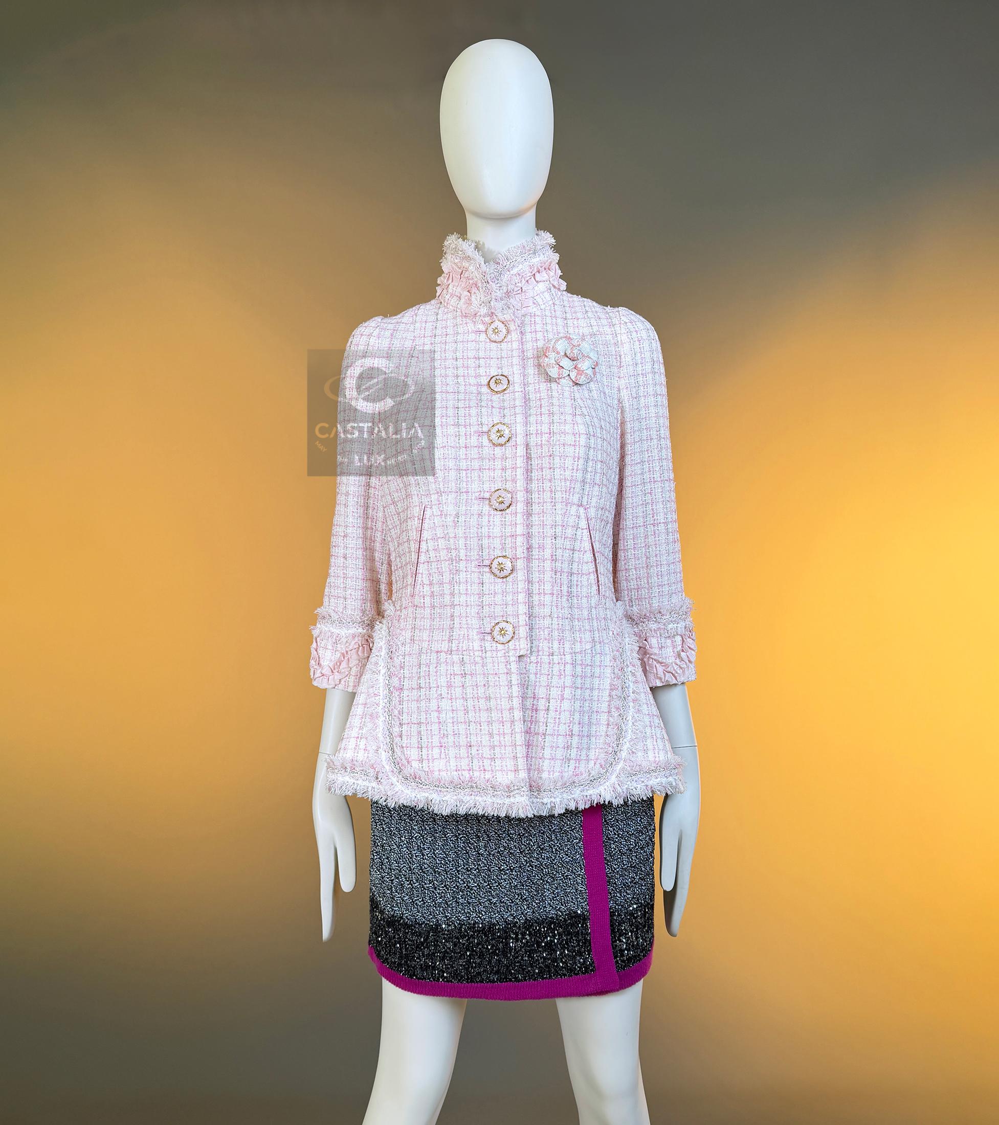 CHANEL 12K$ Paris / Versailles Barock Style Tweed Jacke 36 FR im Angebot 13