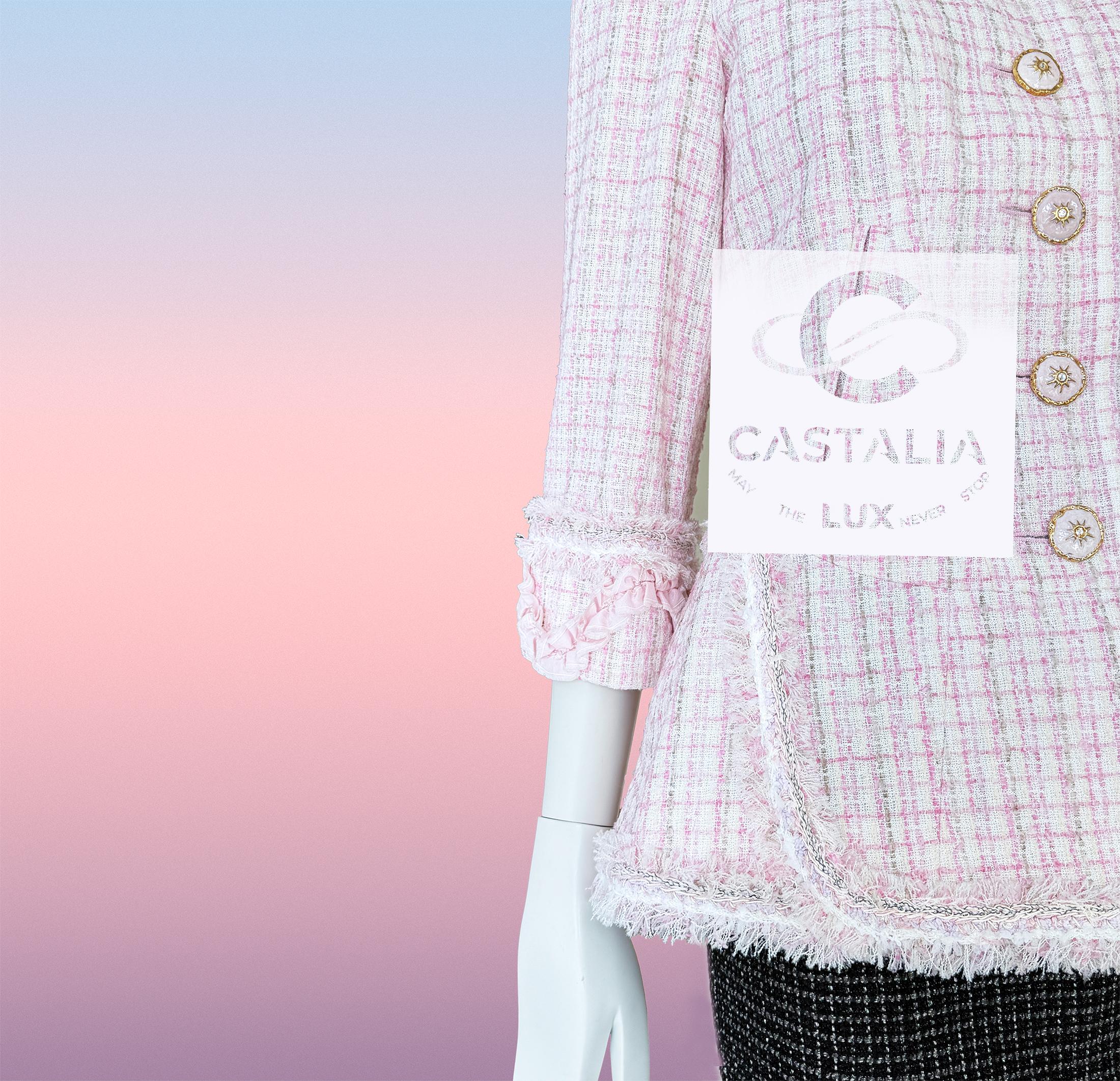 Chanel 12K$ Giacca in tweed barocco pastello 36 FR in vendita 9