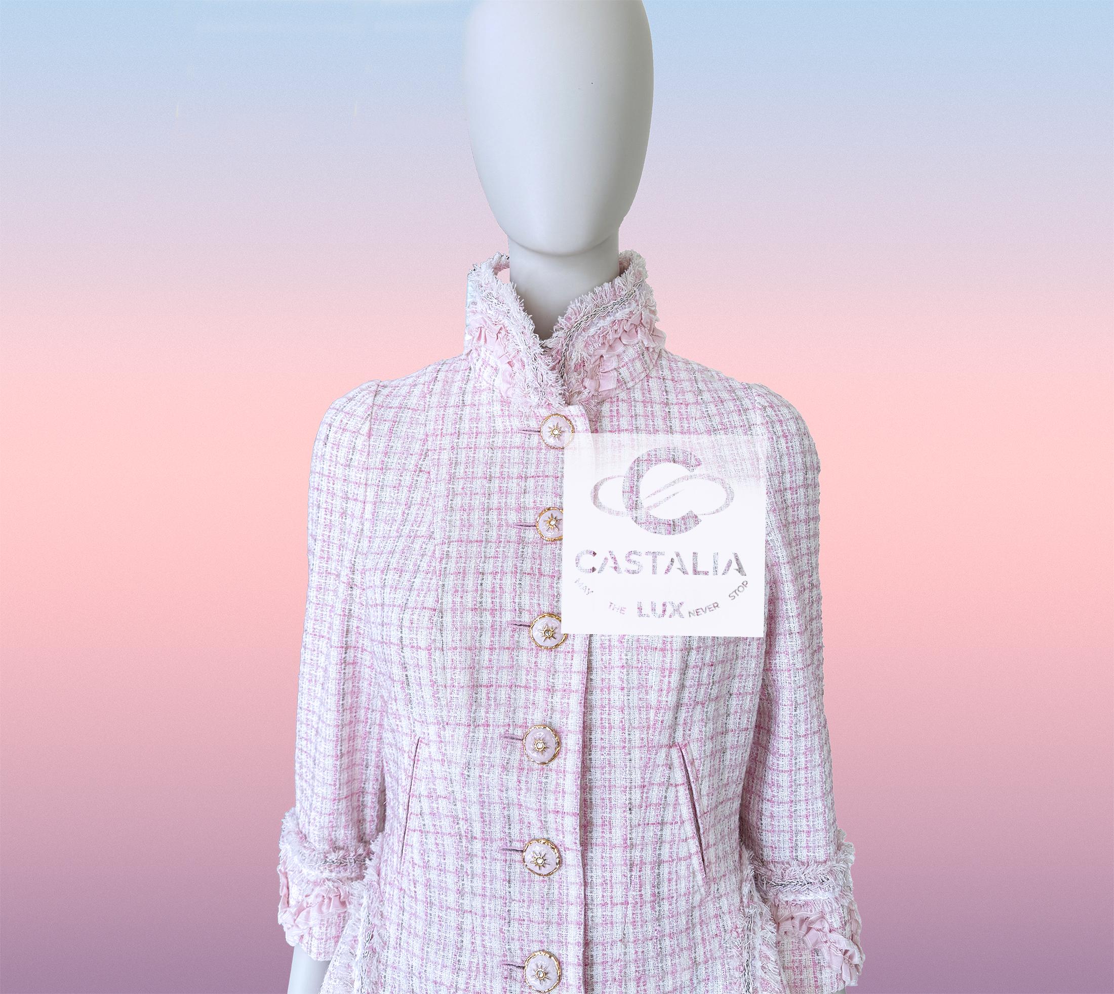 Chanel 12K$ Giacca in tweed barocco pastello 36 FR in vendita 3