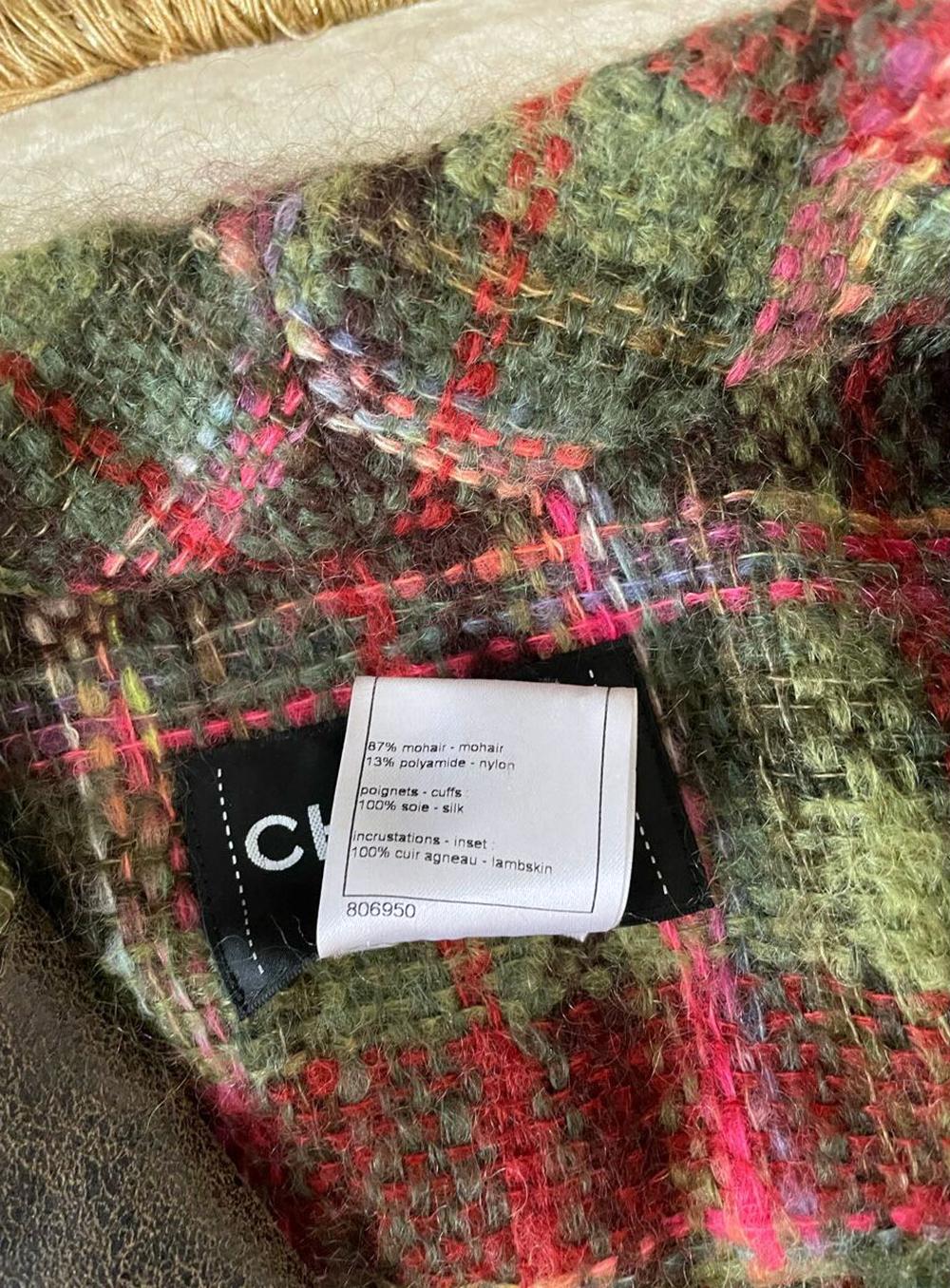 CHANEL 12K$ Raro París / Edimburgo Pasarela Chaqueta de tweed 34 FR 6