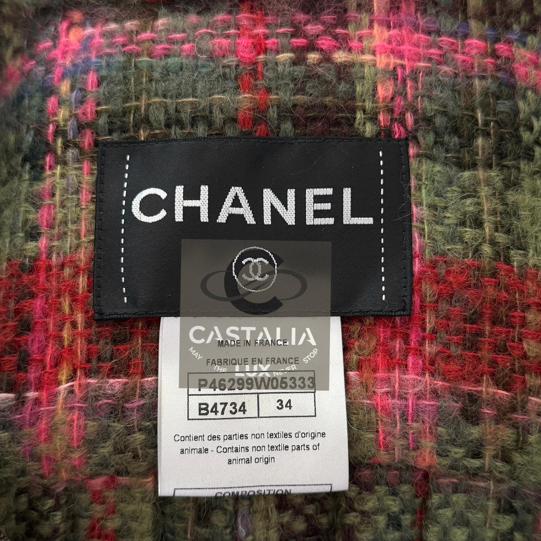 CHANEL 12K$ Rare Paris / Edinburgh Runway Tweed Jacket 34 FR en venta 12