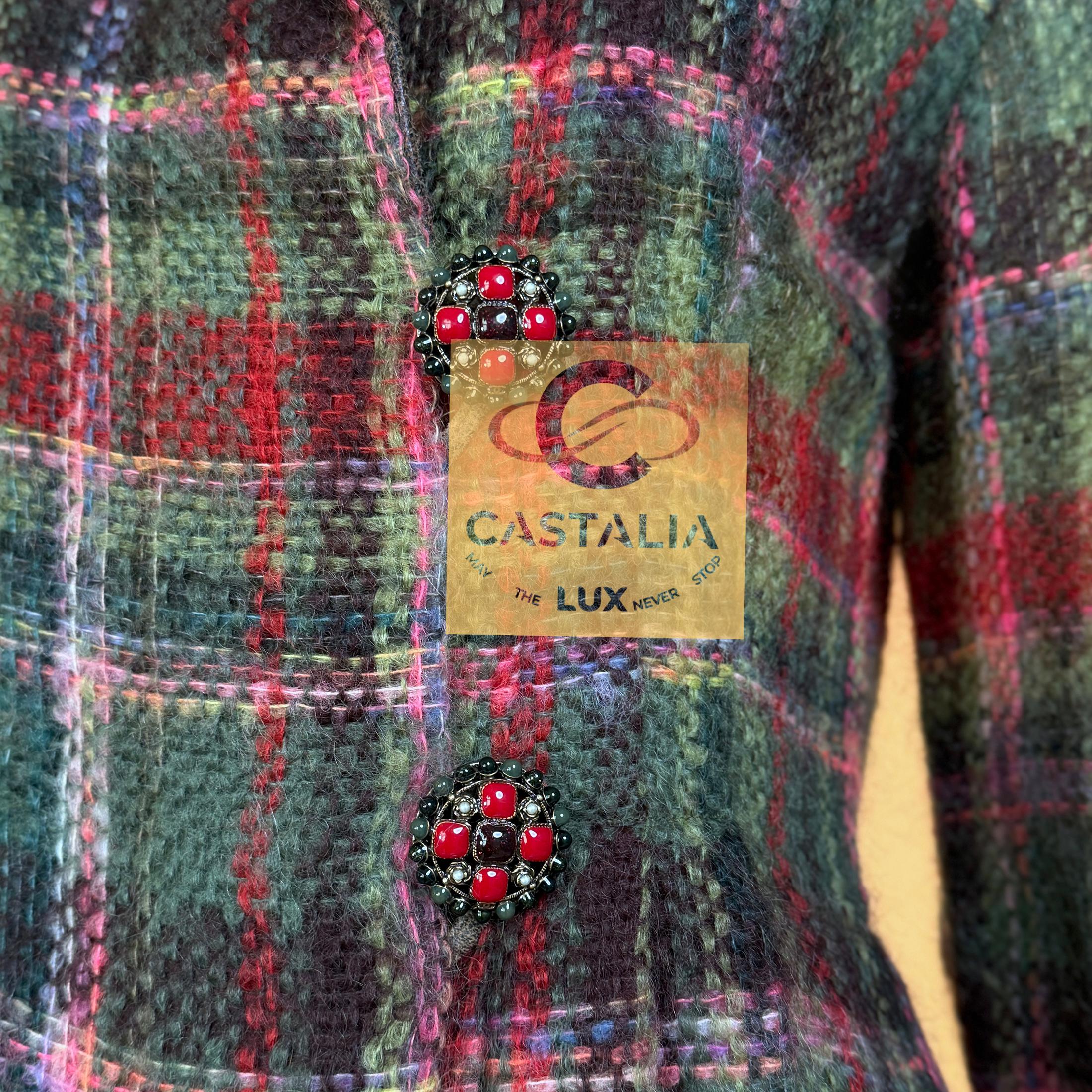 CHANEL 12K$ Rare Paris / Edinburgh Runway Tweed Jacket 34 FR en venta 1