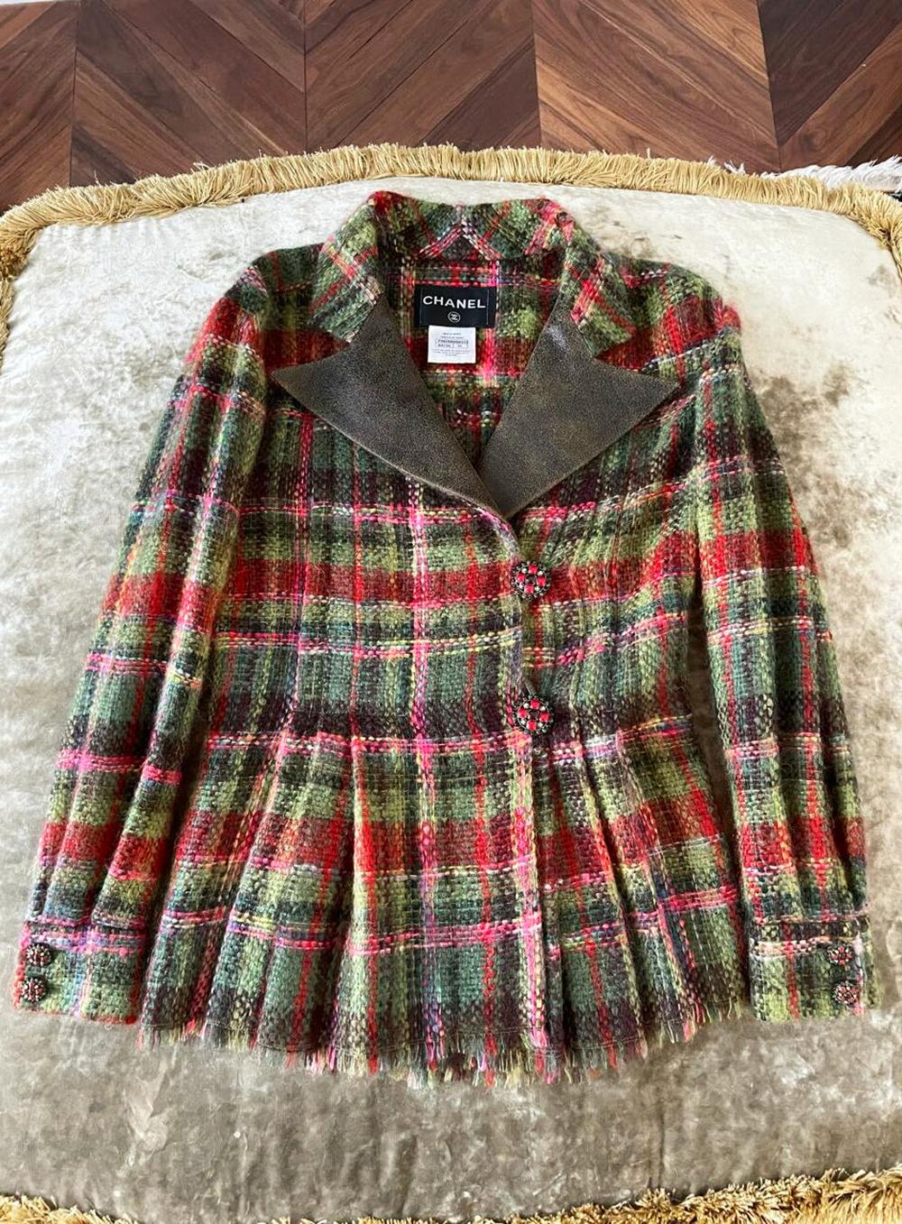 CHANEL 12K$ Raro París / Edimburgo Pasarela Chaqueta de tweed 34 FR 1