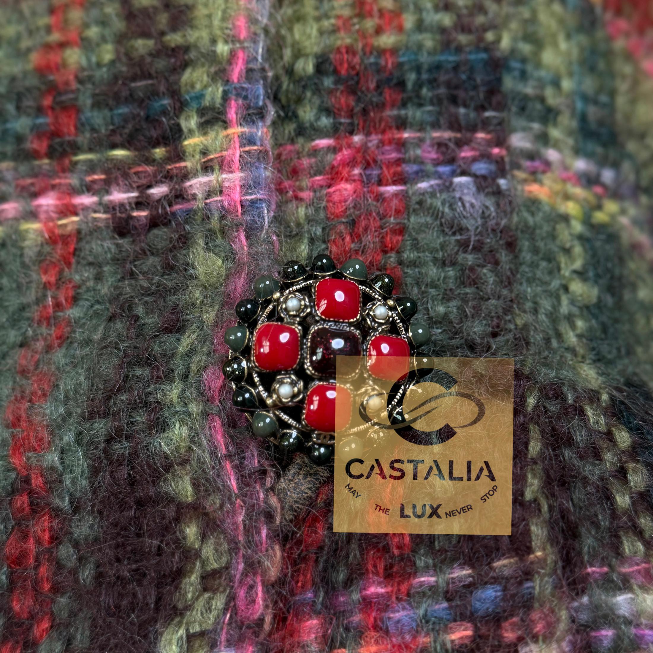 CHANEL 12K$ Rare Paris / Edinburgh Runway Tweed Jacket 34 FR en venta 2