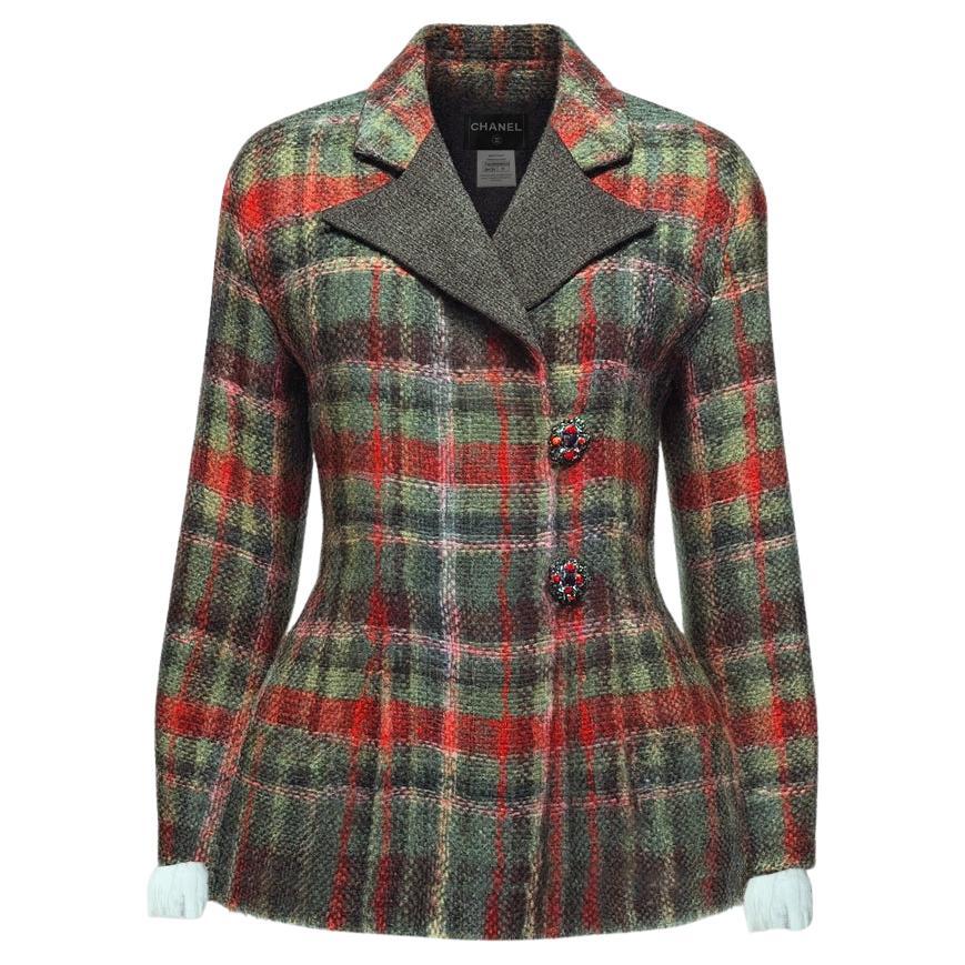 CHANEL 12K$ Rare Paris / Edinburgh Runway Tweed Jacket 34 FR en venta