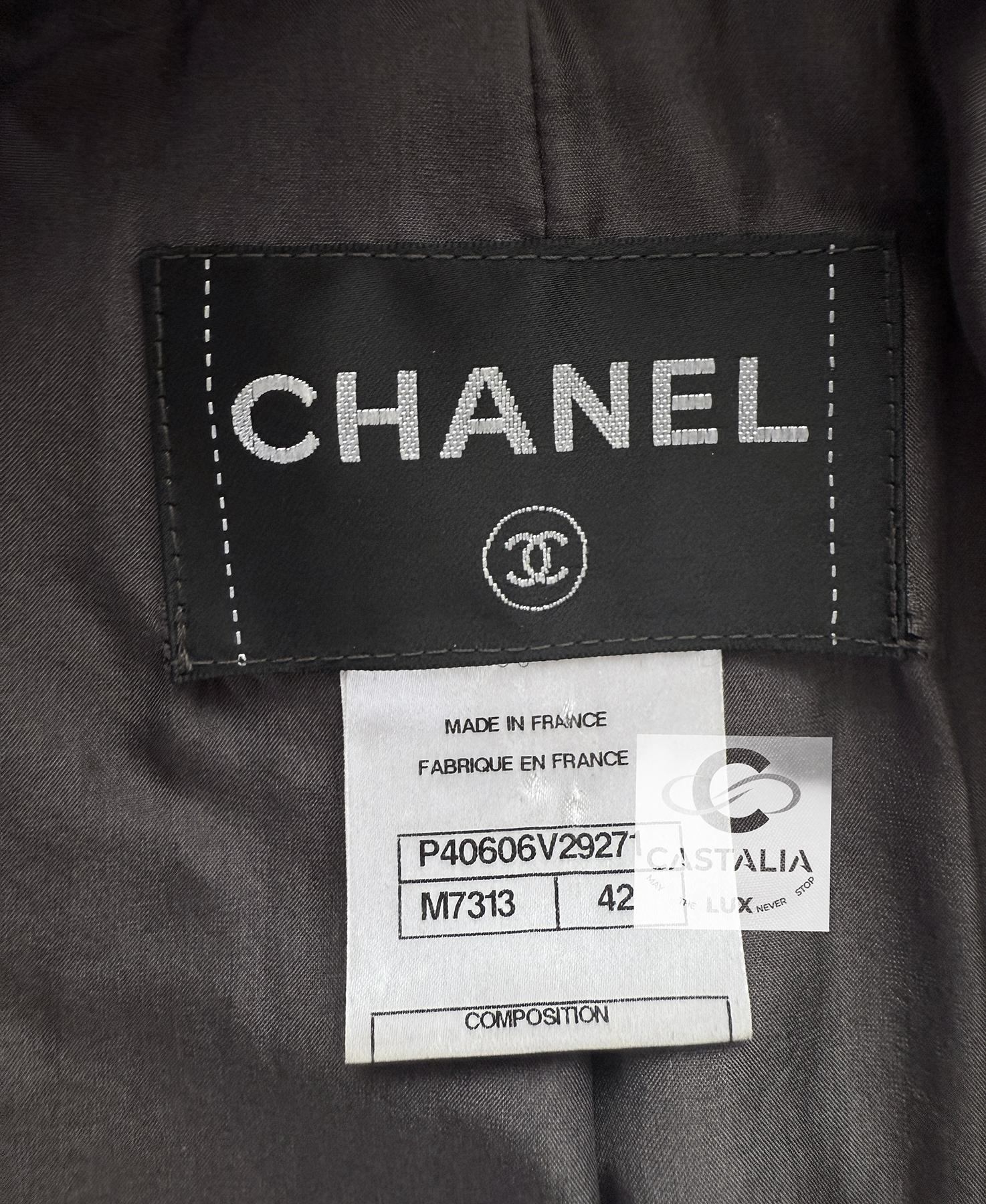 Chanel 12K$ Ribbon Tweed Jacket with CC Buttons For Sale 10