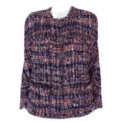 Chanel 12K$ Ribbon Tweed Jacket with CC Buttons