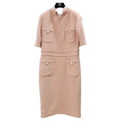 Chanel 12S Pink Wool Runway Dress  