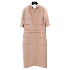 Chanel 12S Pink Wool Runway Dress