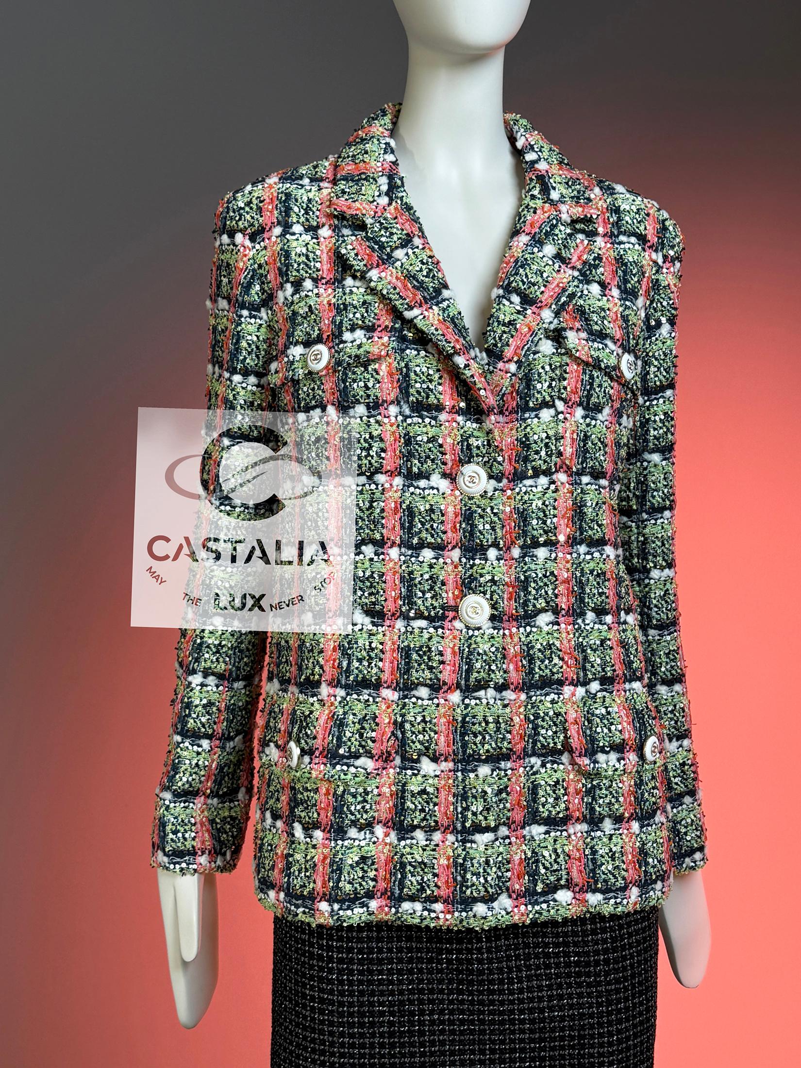 Chanel 13$ New Anna Wintour Style Lesage Tweed Jacket 38 FR For Sale 5