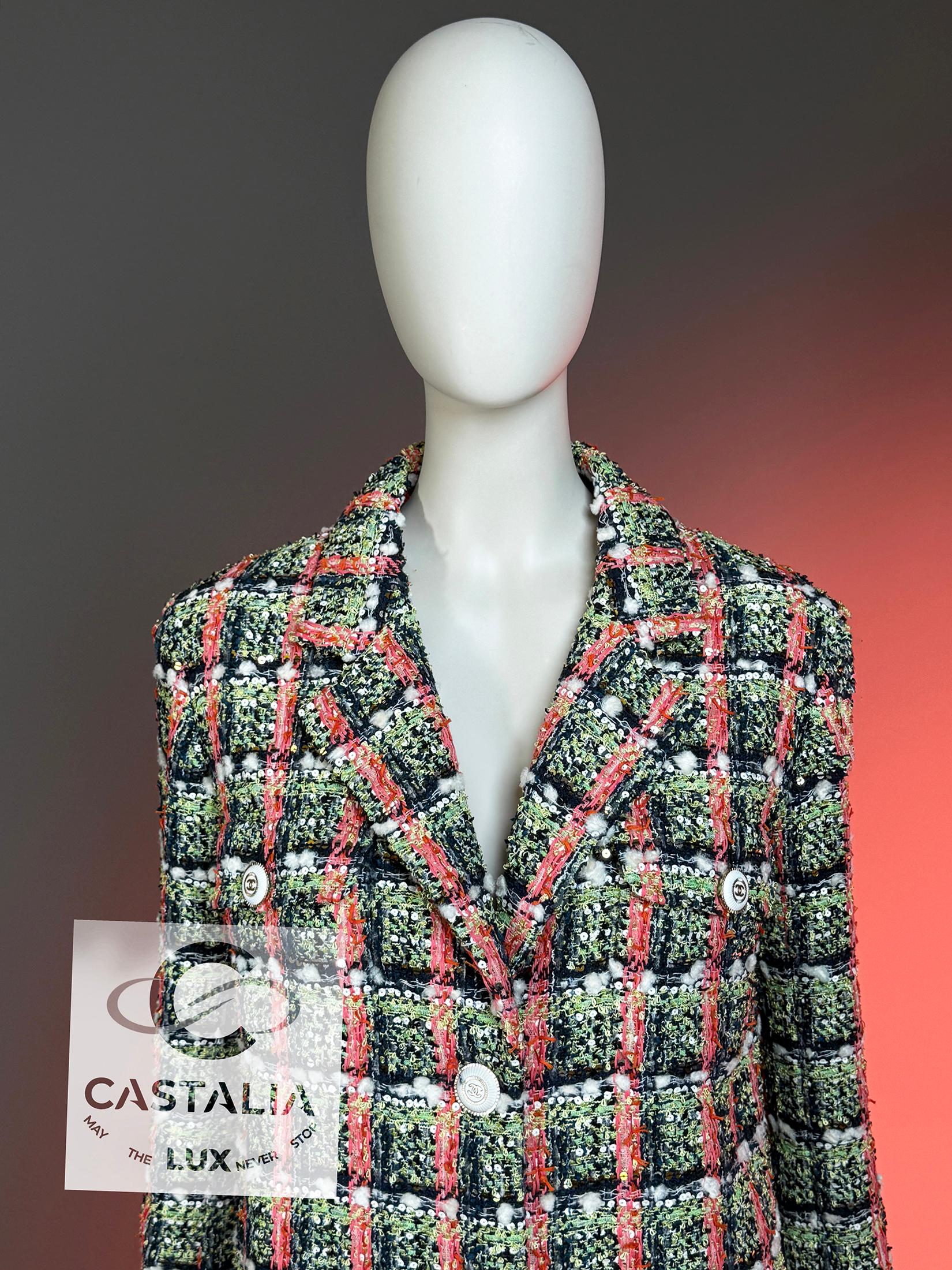 Chanel 13$ New Anna Wintour Style Lesage Tweed Jacket 38 FR For Sale 6