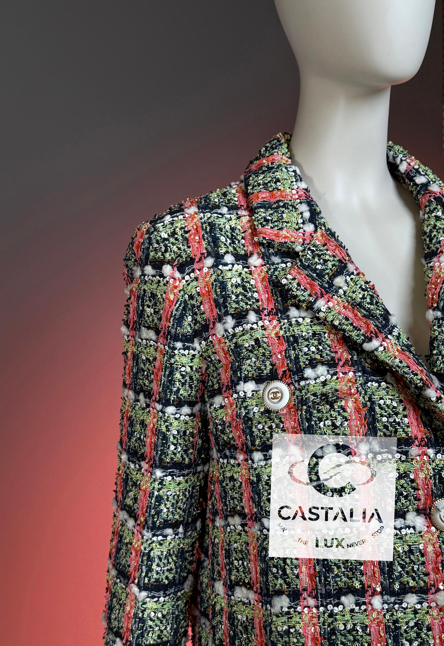 Chanel 13$ New Anna Wintour Style Lesage Tweed Jacket 38 FR For Sale 7