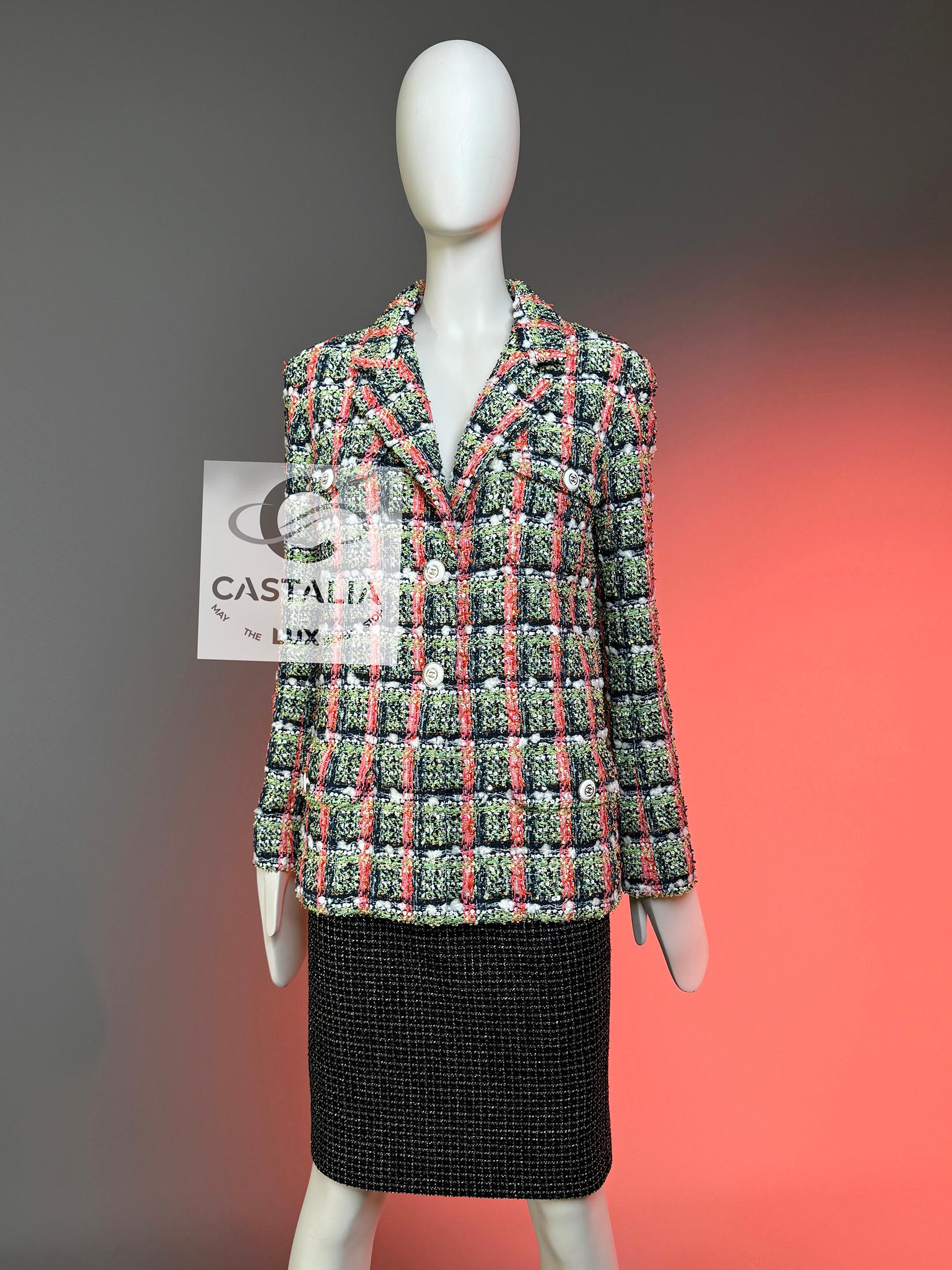 Chanel 13$ New Anna Wintour Style Lesage Tweed Jacket 38 FR For Sale 9