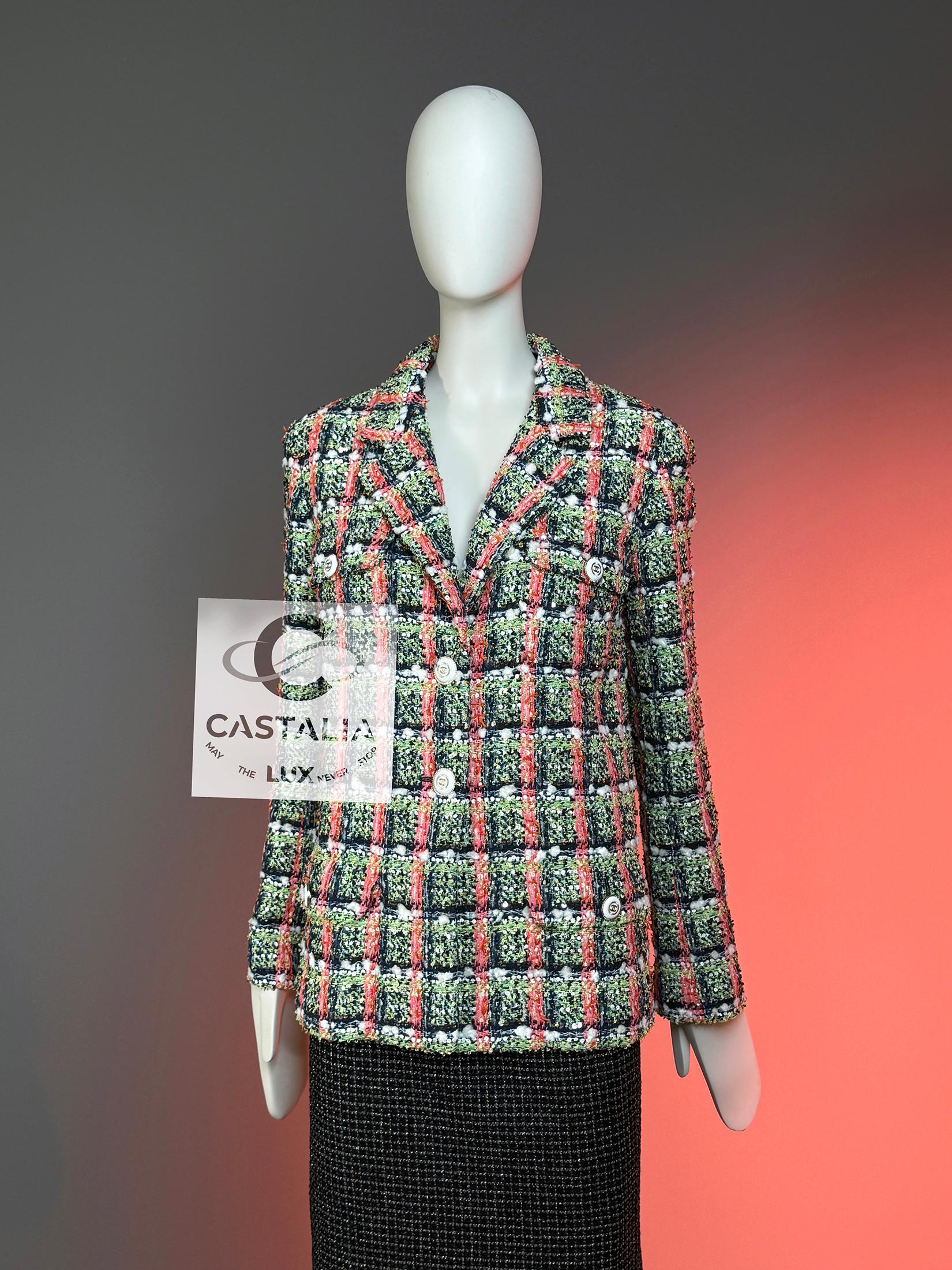 Women's or Men's Chanel 13$ New Anna Wintour Style Lesage Tweed Jacket 38 FR For Sale