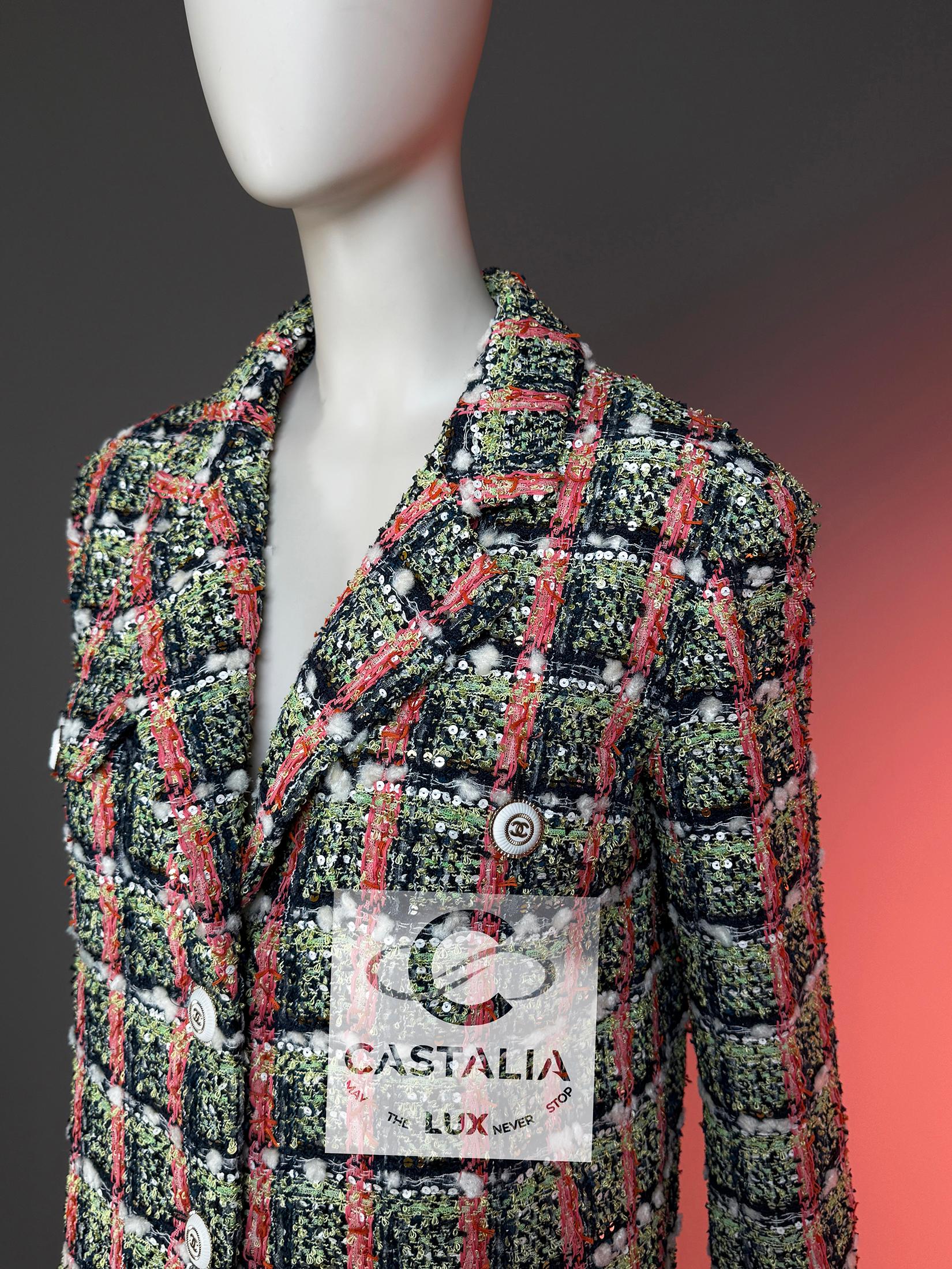 Chanel 13$ New Anna Wintour Style Lesage Tweed Jacket 38 FR For Sale 2