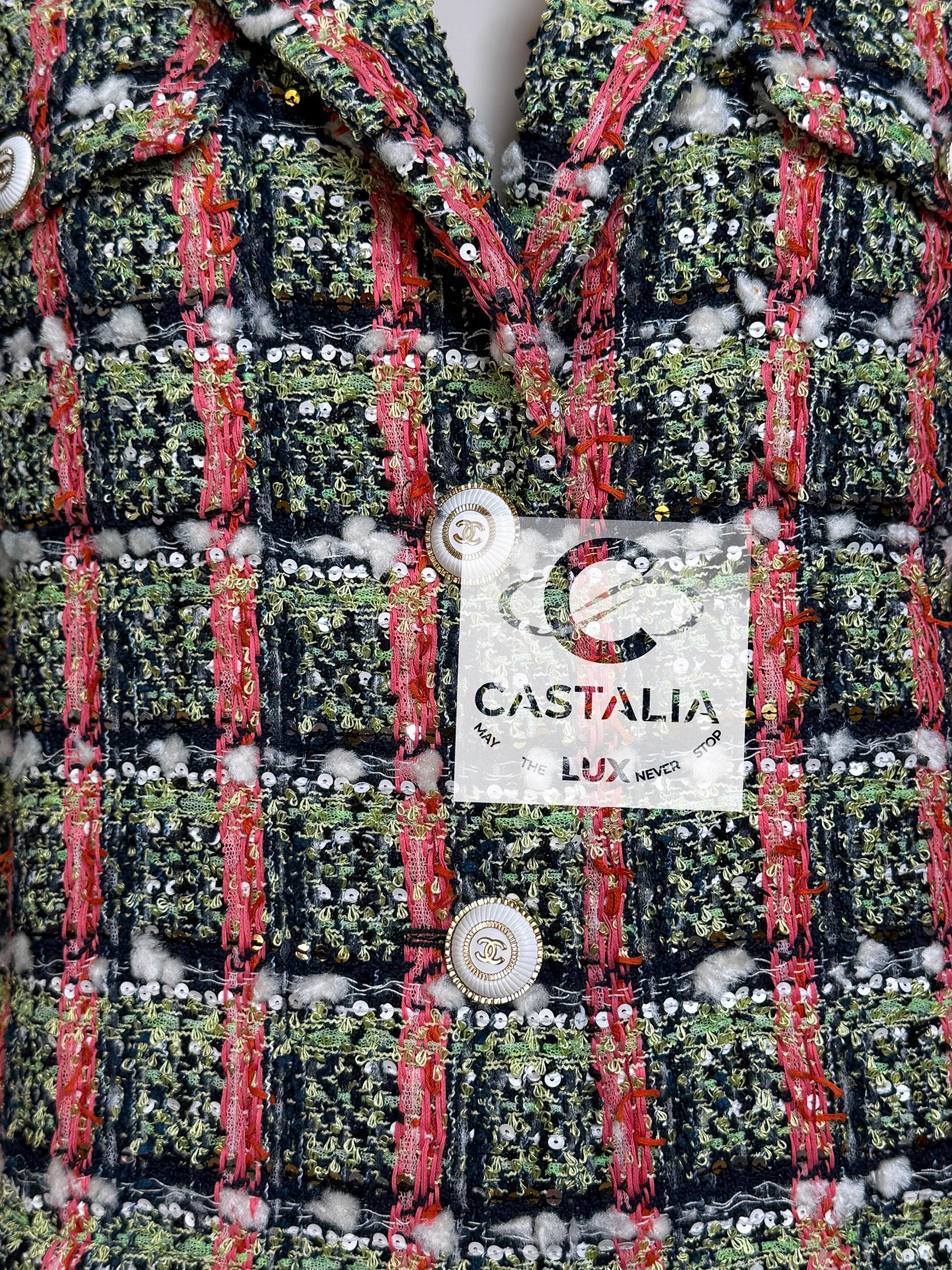 Chanel 13$ New Anna Wintour Style Lesage Tweed Jacket 38 FR For Sale 4