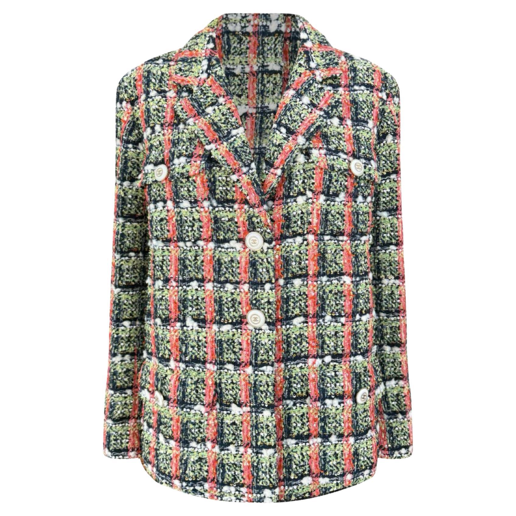 Chanel 13$ New Anna Wintour Style Lesage Tweed Jacket 38 FR For Sale