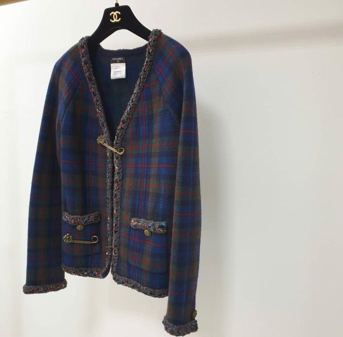 Chanel 13A  Cashmere Blazer Jacket Cardigan 1