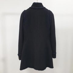 CHANEL 13C Versailles BLUE TRIM CAMELLIA GRIPOIX BUTTONS JACKET Sz.38