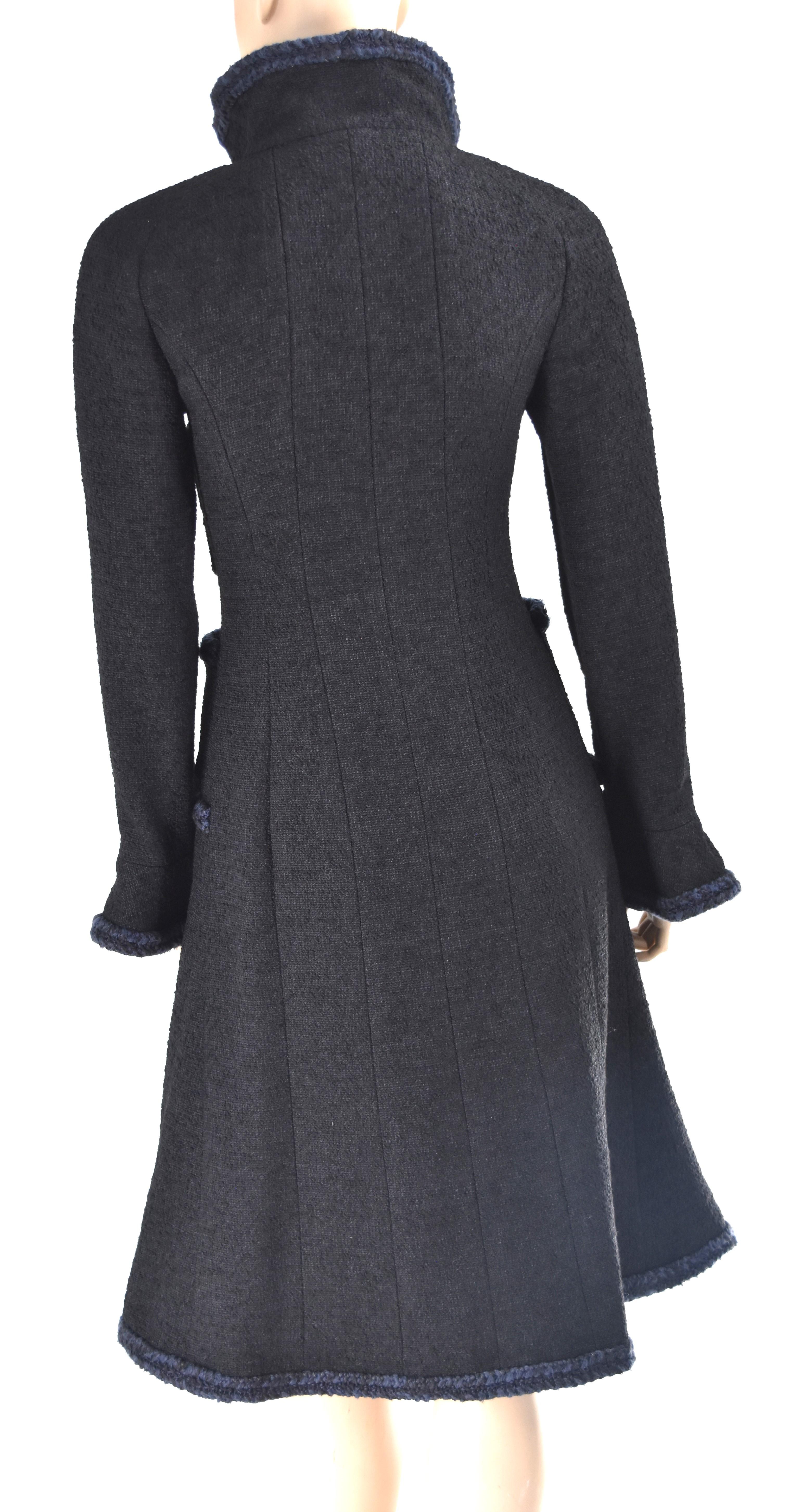 Chanel 13K 2013 NWT Most Wanted Runway Braided Trim Coat Dress FR 38 In New Condition For Sale In Merced, CA