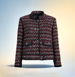 CHANEL Veste en tweed Lesage noir à paillettes 46 FR