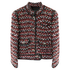 Chanel 13K$ CC Gripoix Sequinned Tweed Jacket 34 FR