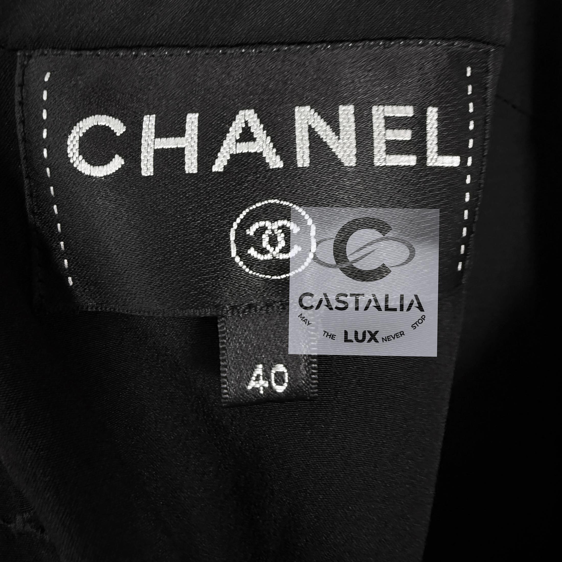Chanel 13K$ CC Logo Maxi Abito in seta 40 FR in vendita 9