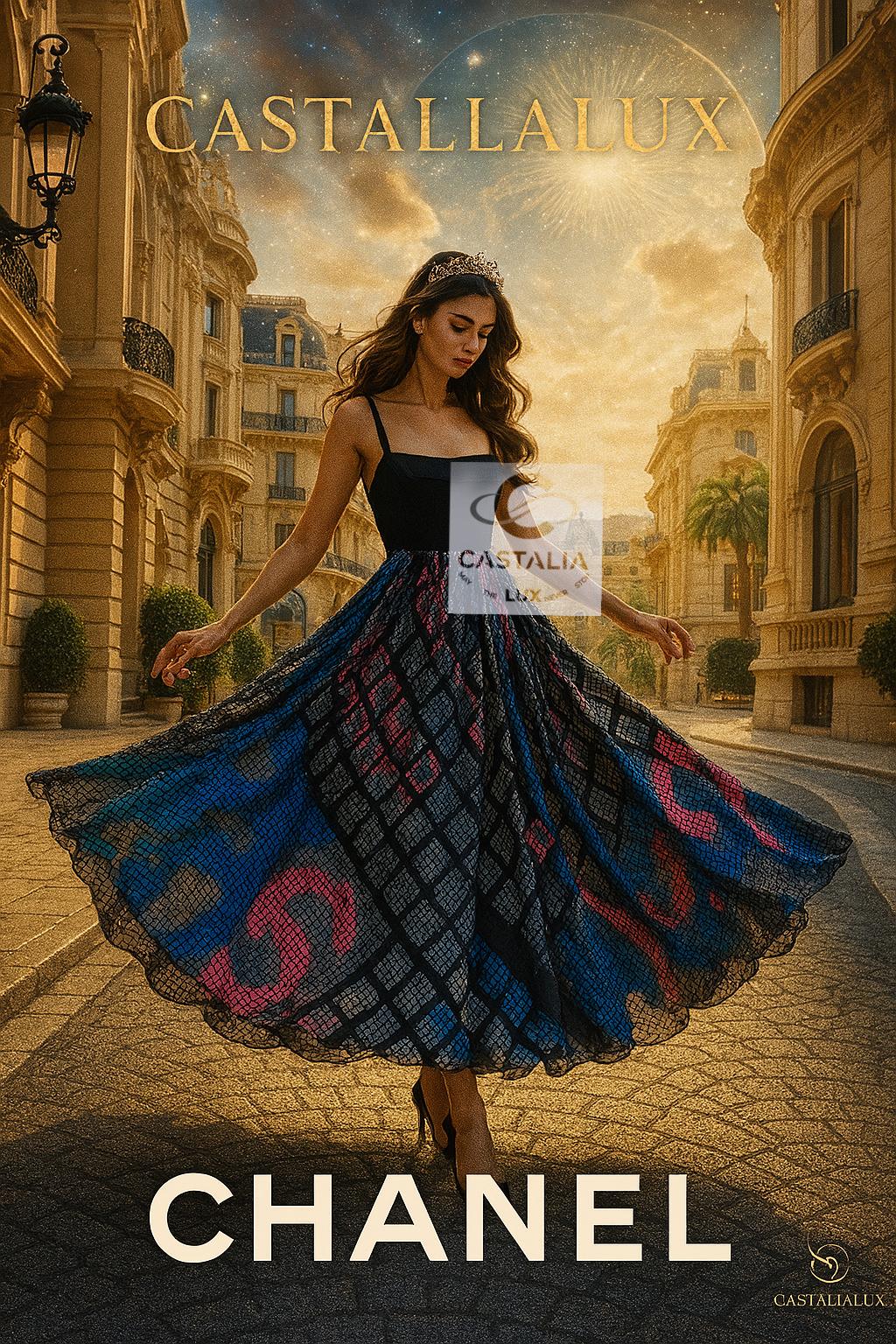 Chanel 13K$ CC Logo Maxi Abito in seta 40 FR in vendita 3