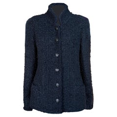 CHANEL 13K$ COCO Brasserie Statement Black Tweed Jacket 36 FR