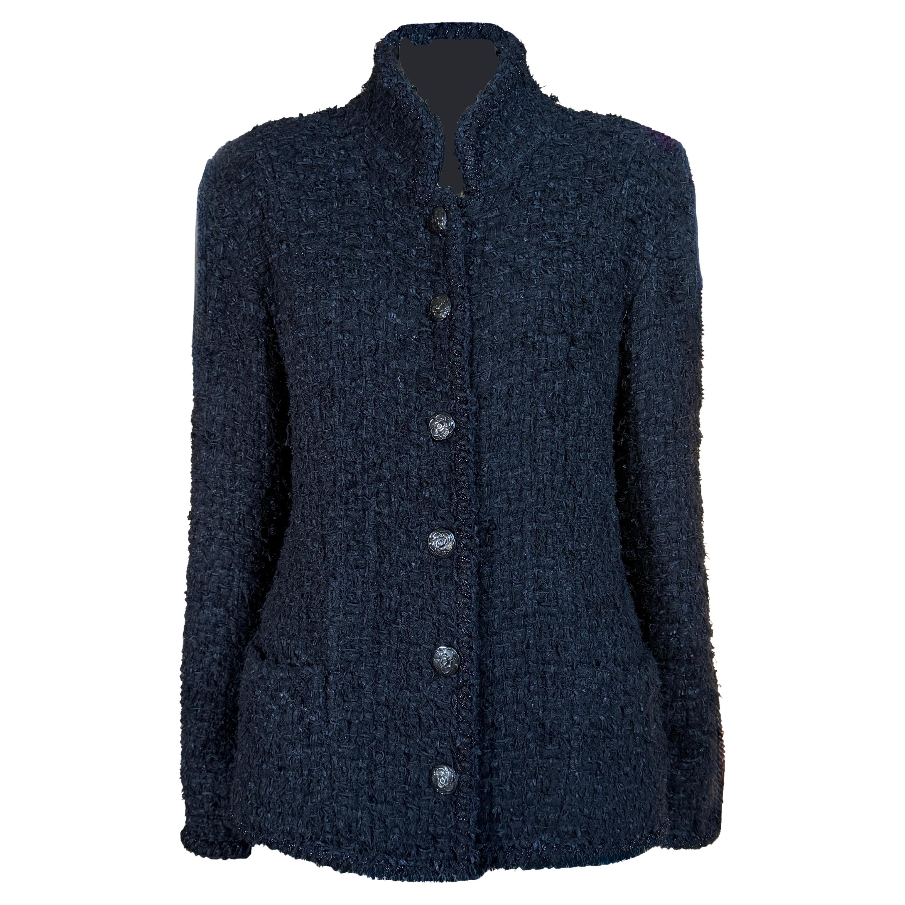 Chanel 13K$ COCO Brasserie Statement Giacca in tweed nero 36 FR