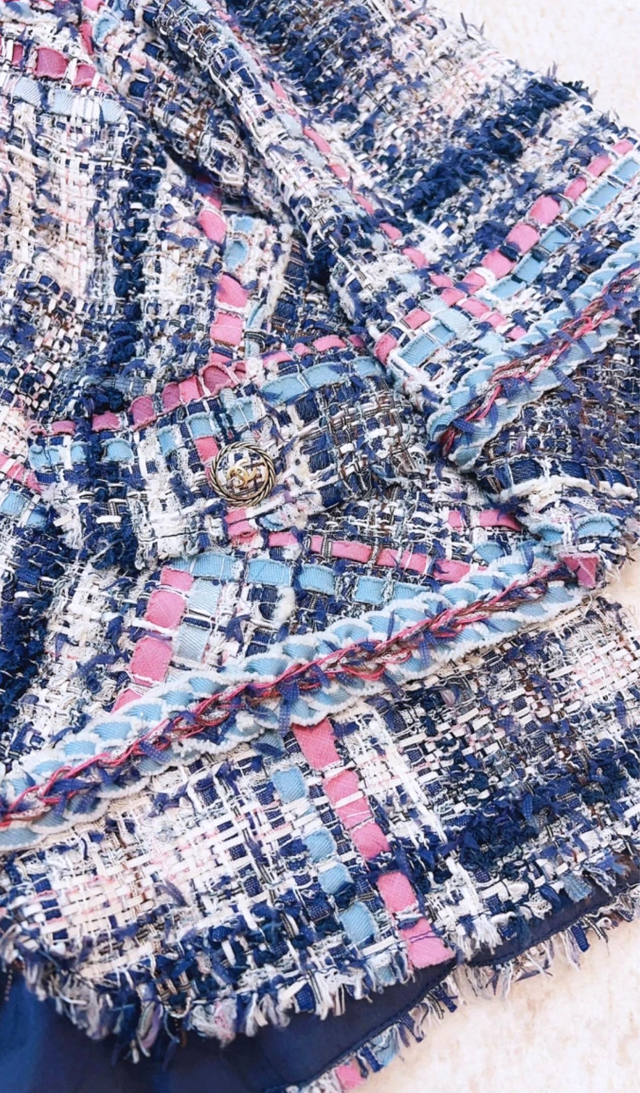 da uomo o donna Chanel 13K$ Giacca in tweed con nastro da collezione 40 FR